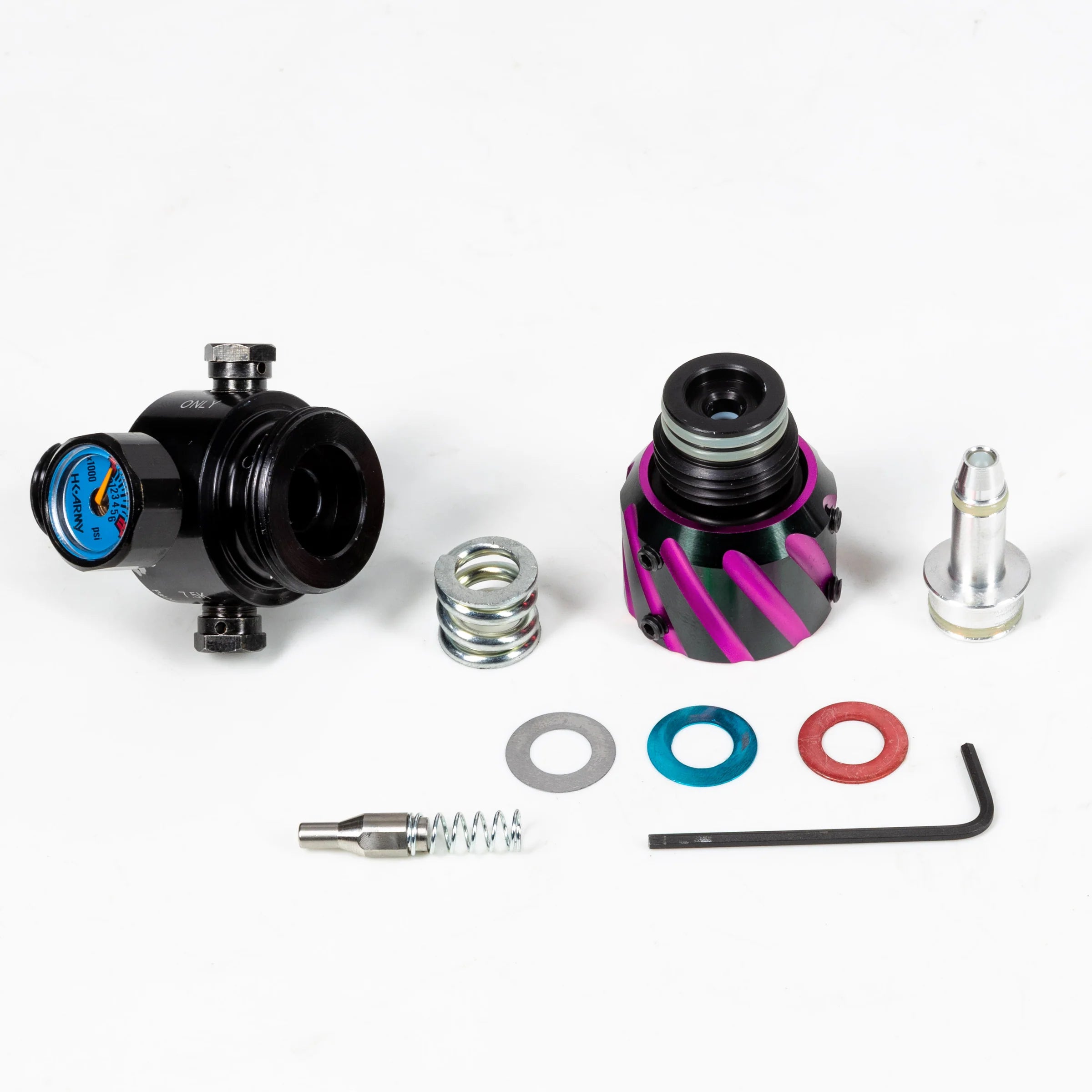 AEROLITE ELITE PRO REG - ORBIT - BLACK/PINK | output pressure 450-650psi | HK Air Tank Regulator - Image 4