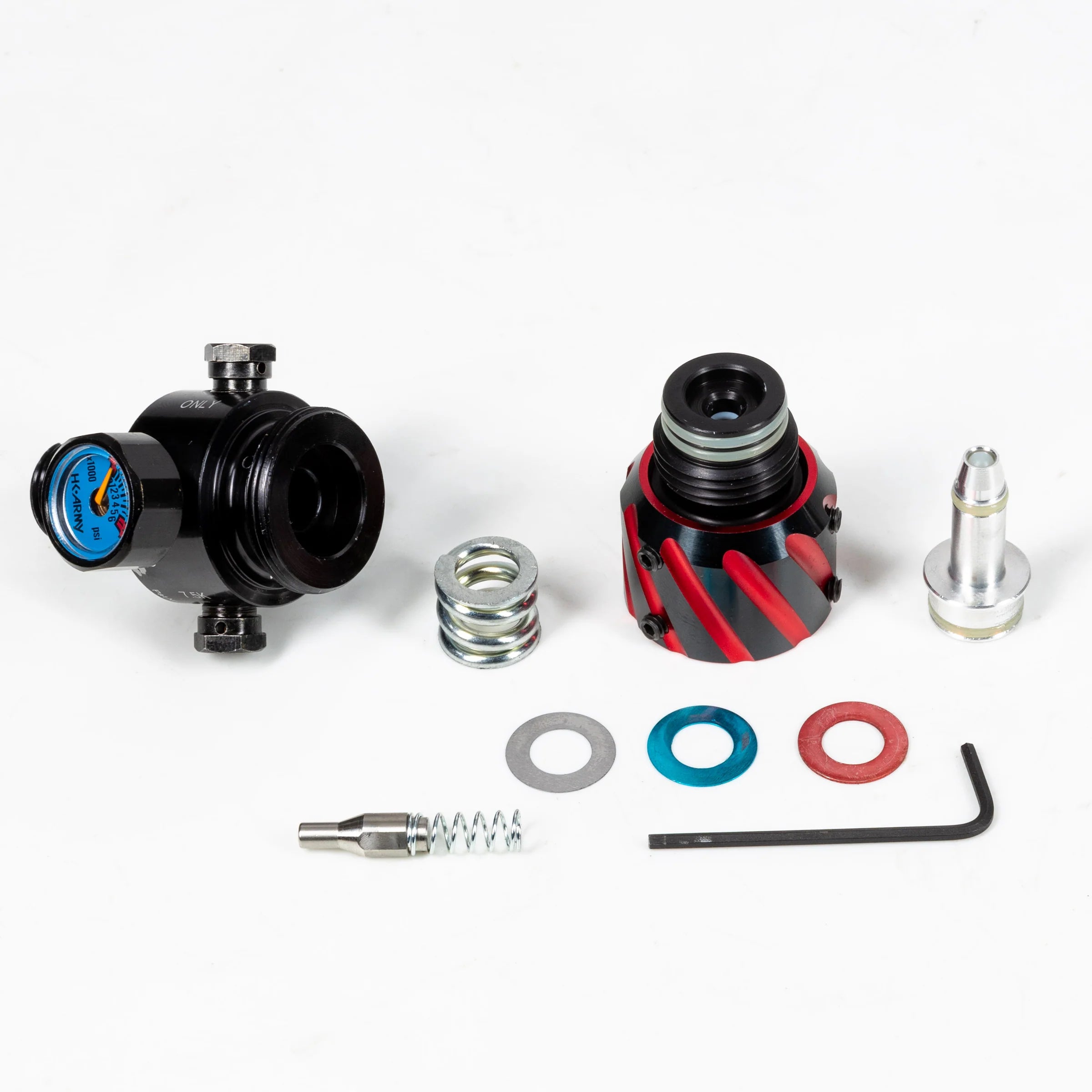 AEROLITE ELITE PRO REG - ORBIT - BLACK/RED | output pressure 450-650psi | HK Air Tank Regulator - Image 4