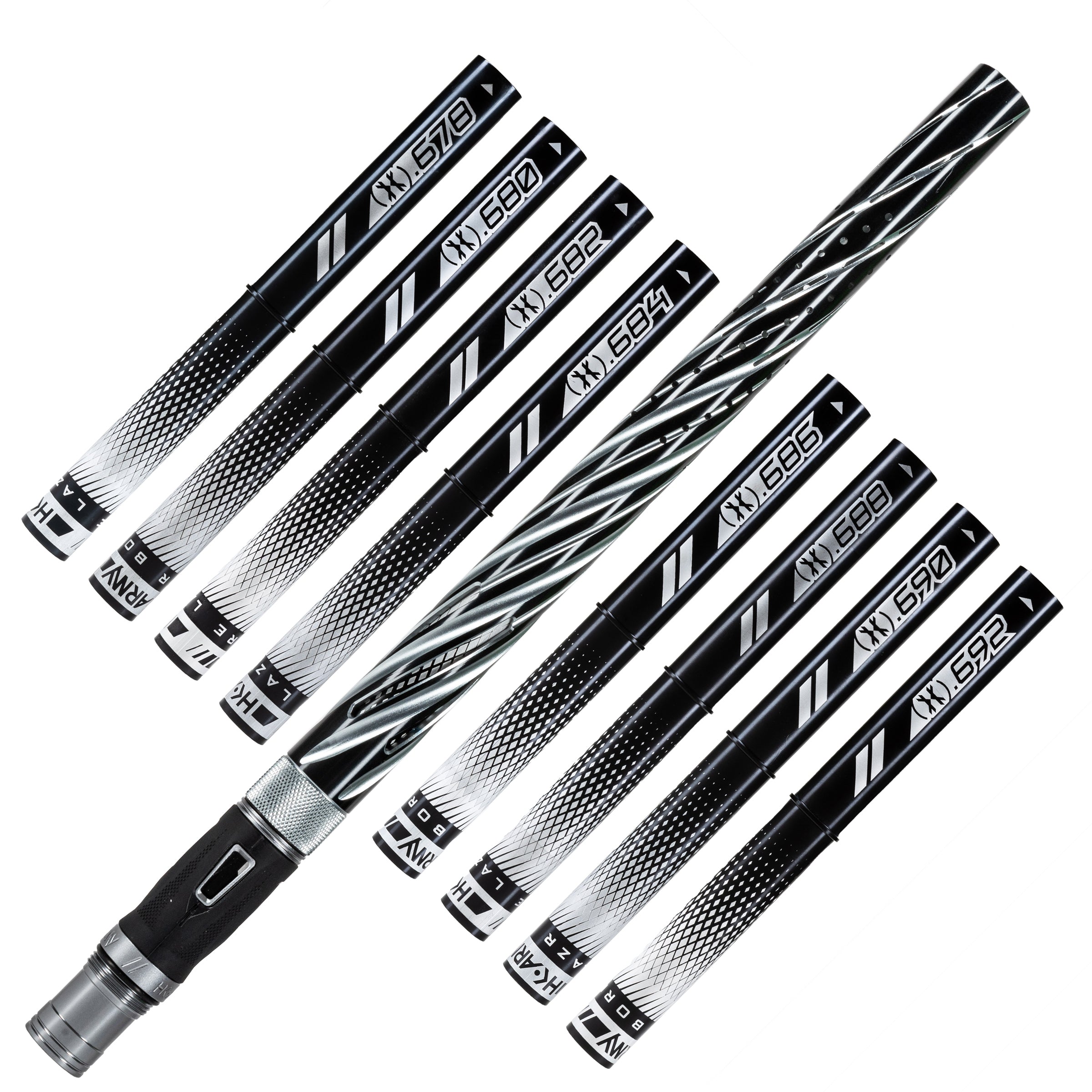 LAZR Elite Orbit Barrel Kit - 15' Dust Pewter/Black Inserts - Cocker Threads