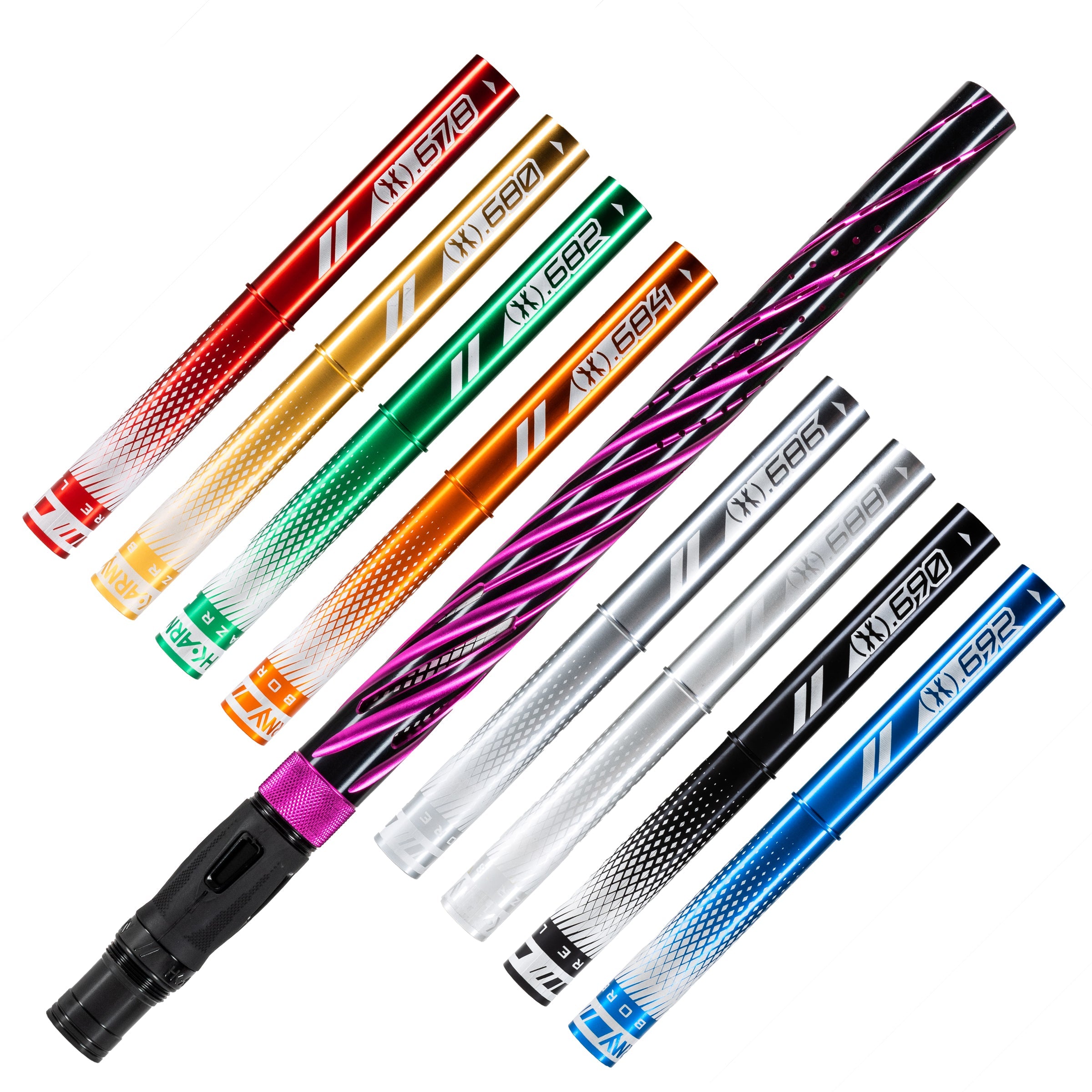 LAZR Elite Orbit Barrel Kit - 15' Dust Pink/Colored Inserts - Cocker Threads