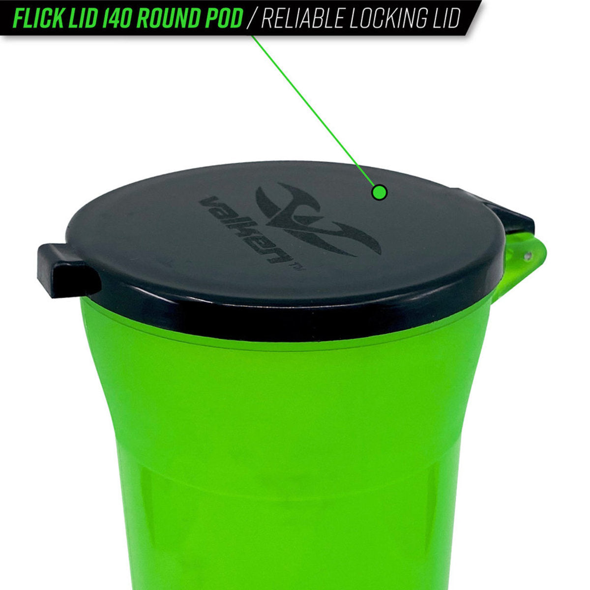 Valken "Flick Lid" 140Rd Paintball Pod -Black - Image 2