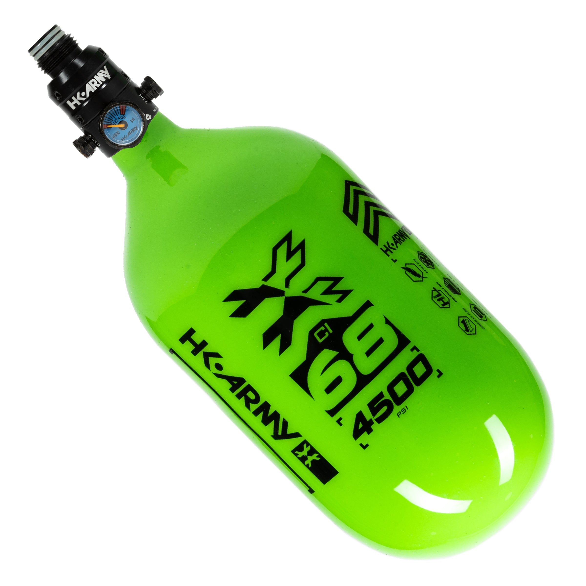 Rush - 68ci / 4500psi 'EXTRA LITE' PRO REG Air System - Neon Green/Black