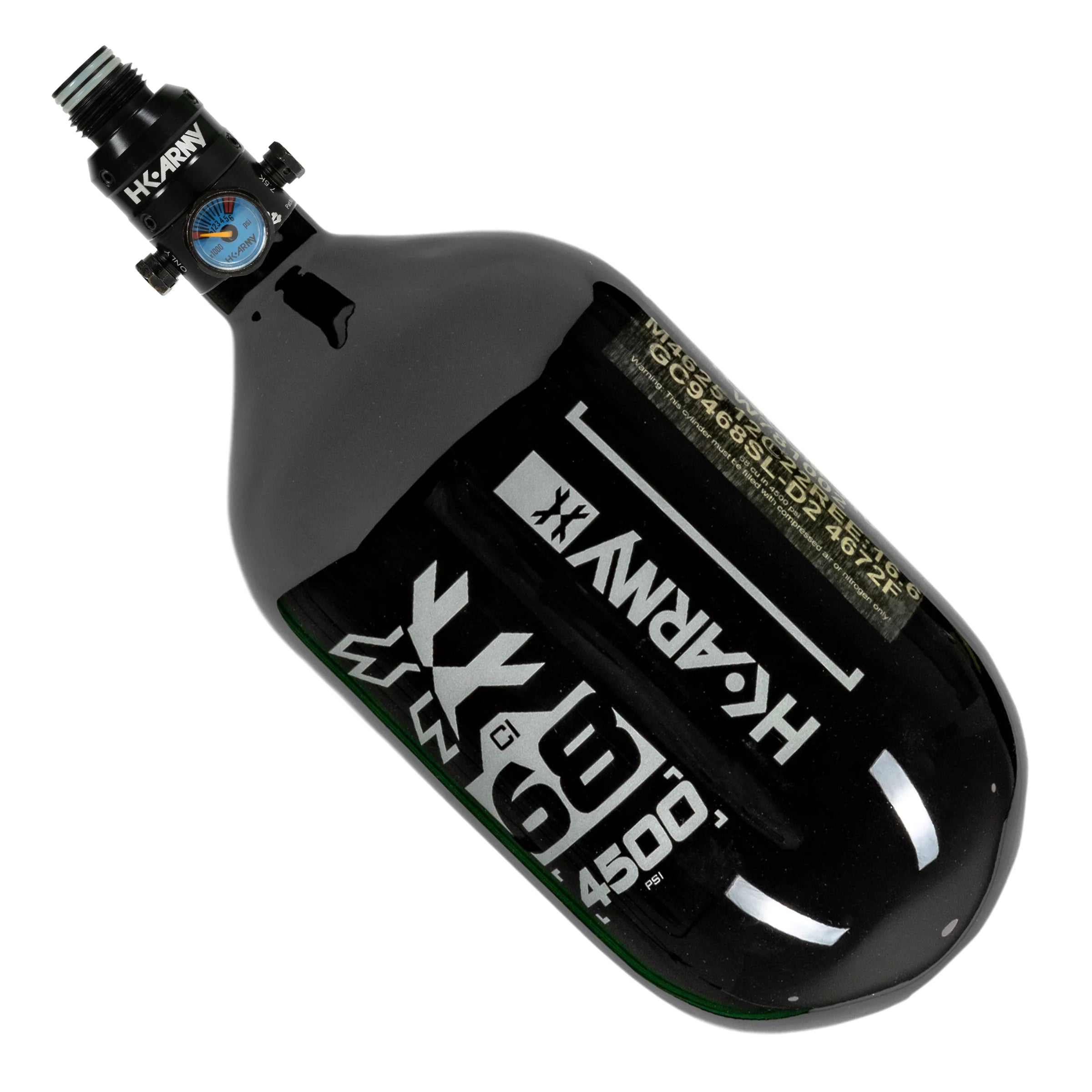 68ci / 4500Psi - Rush - Extra Lite Carbon Fiber Tank - Pro V2 Reg - Black/Grey - Image 2