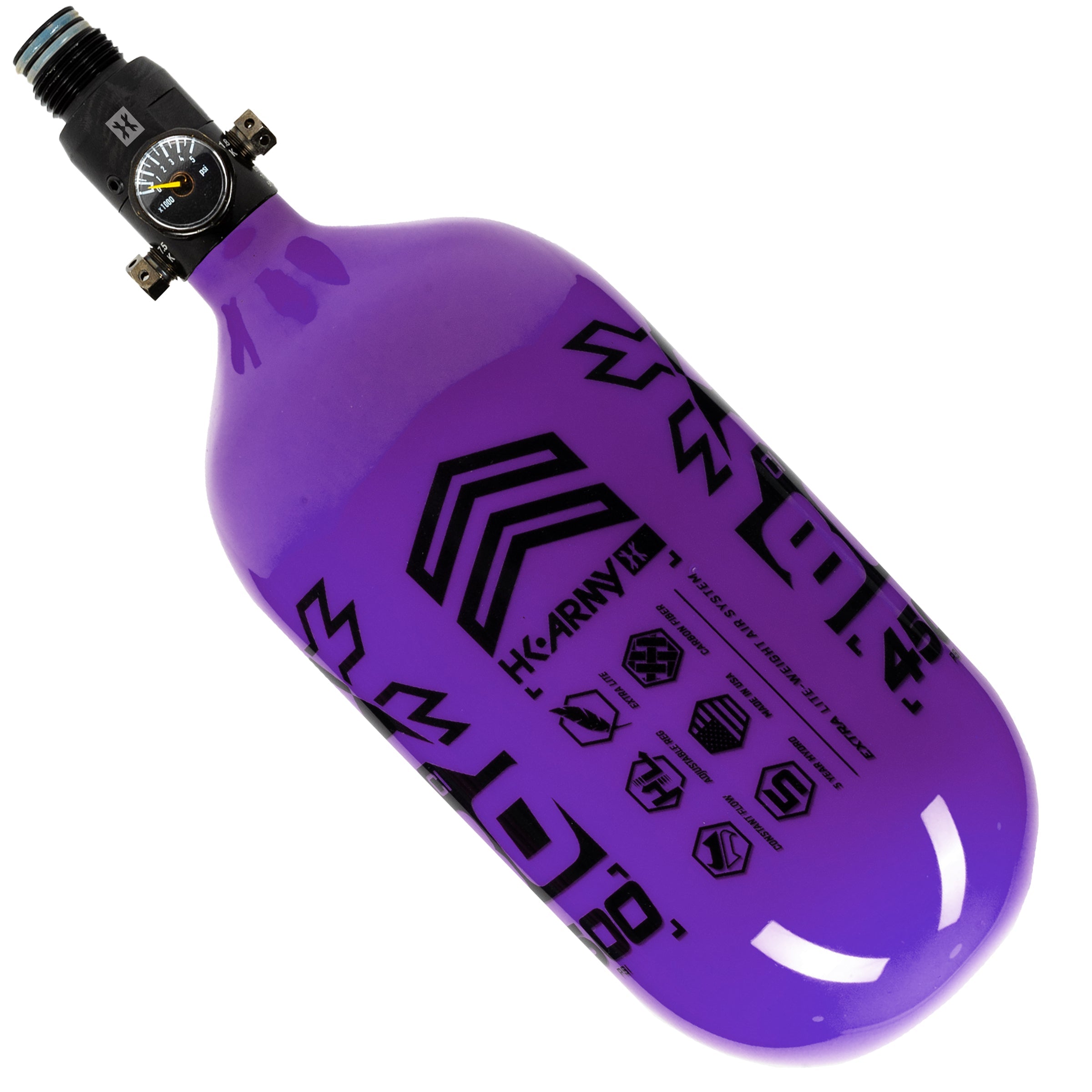 80ci / 4500Psi - Rush - Extra Lite Carbon Fiber Tank - Standard Reg - Purple/Black - Image 2