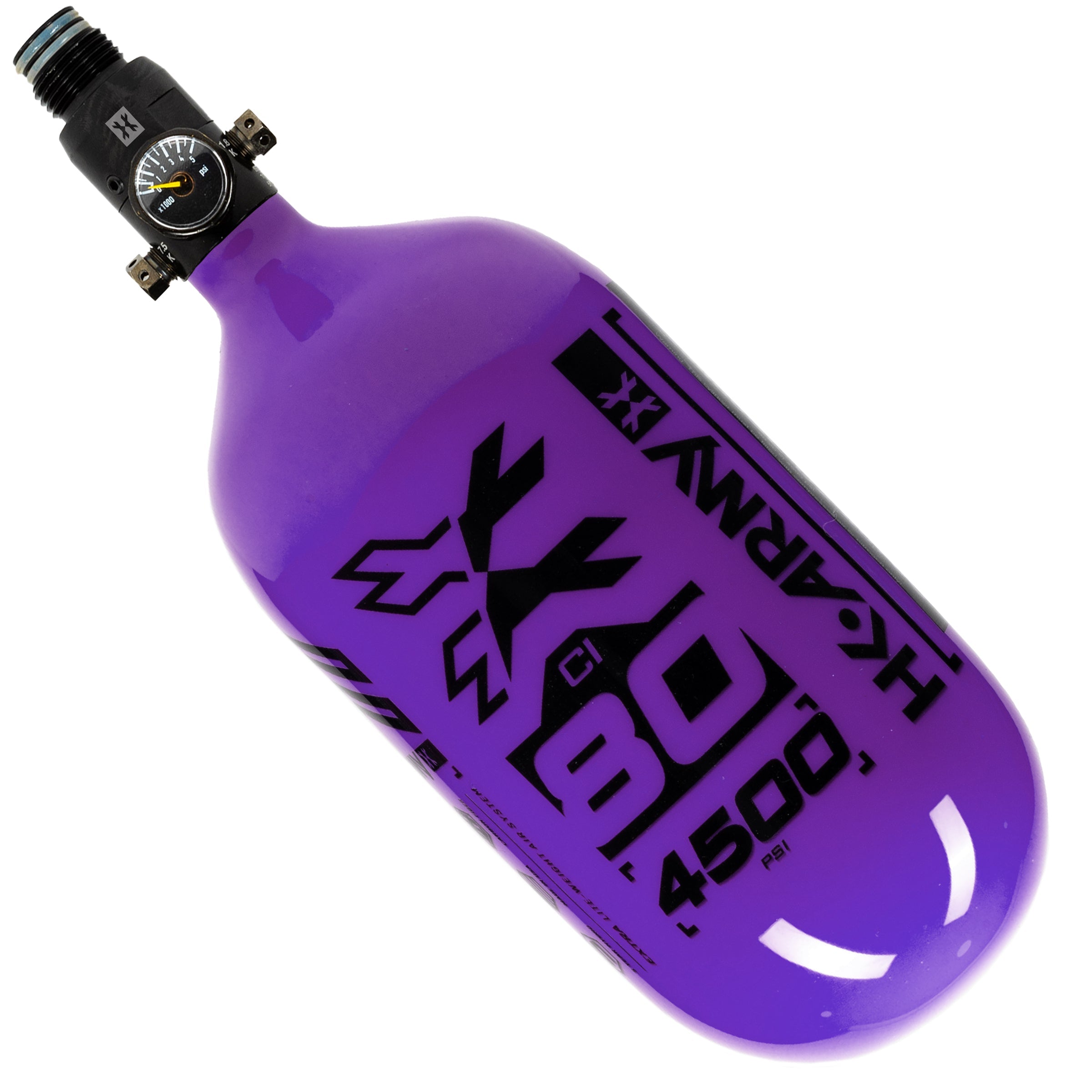 80ci / 4500Psi - Rush - Extra Lite Carbon Fiber Tank - Standard Reg - Purple/Black
