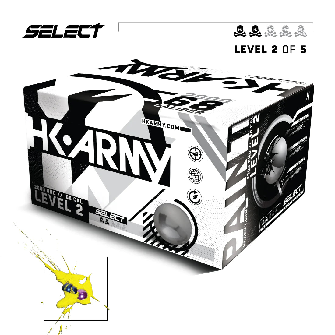 Paintballs - Level 2 | Bright Fill | 2000 Counts | 0.68 Cal | Hk Army Select