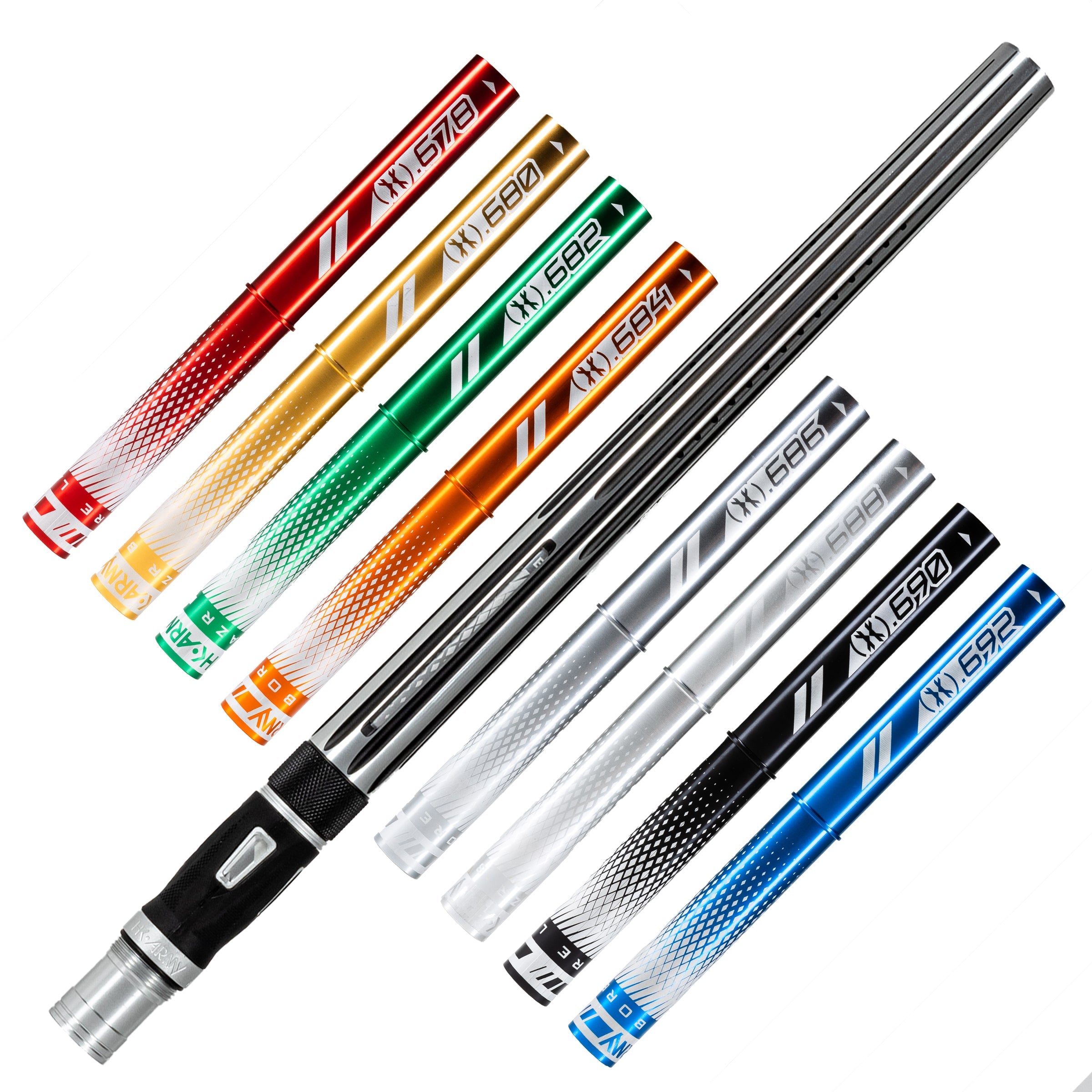 LAZR Elite Nova Barrel Kit - 15' Silver/Black - Colored Inserts - Cocker Threads
