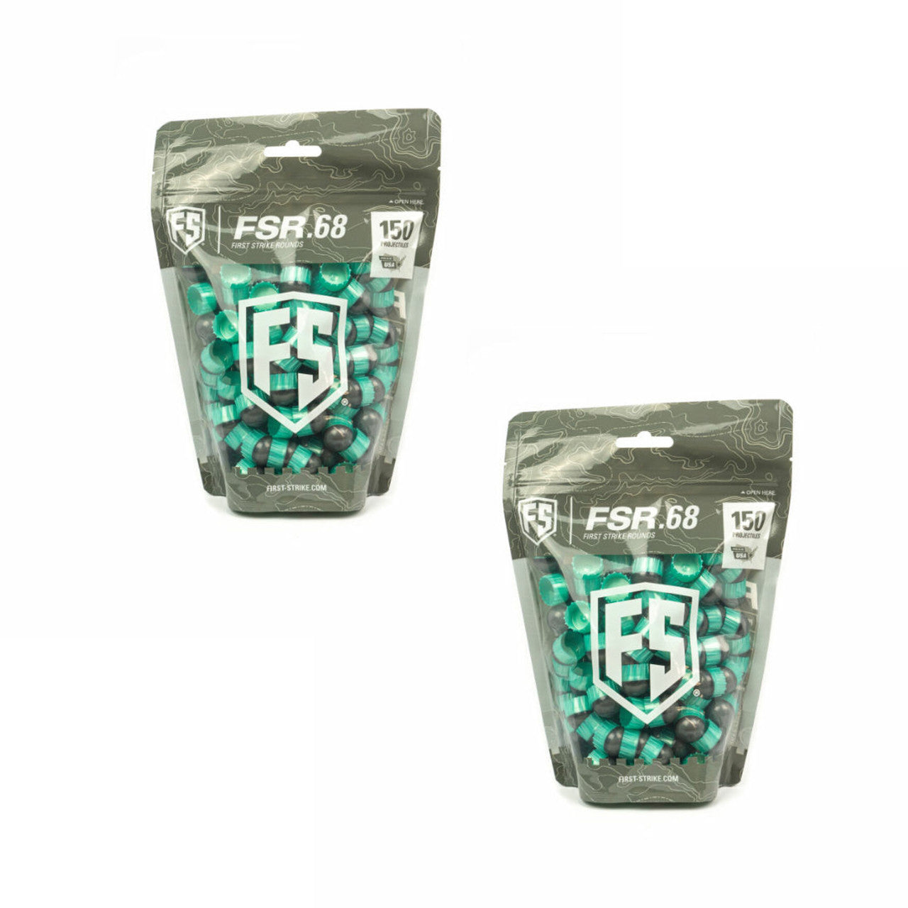 First Strike 300 Round - Smoke/Mint Green - Orange Fill | Shop Paintball - Image 2