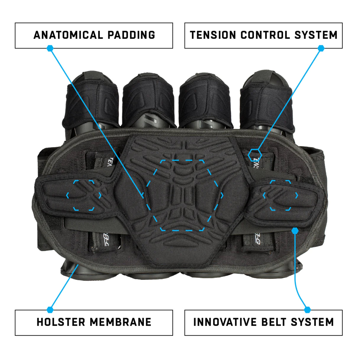 Zero G 2.0 Harness - Black/Grey - 3+2+4 - Image 3