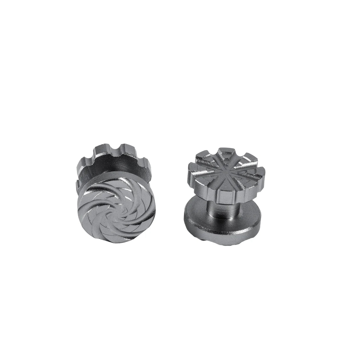 Machined Goggle Screw Set "Cyclone" Pewter - Image 3