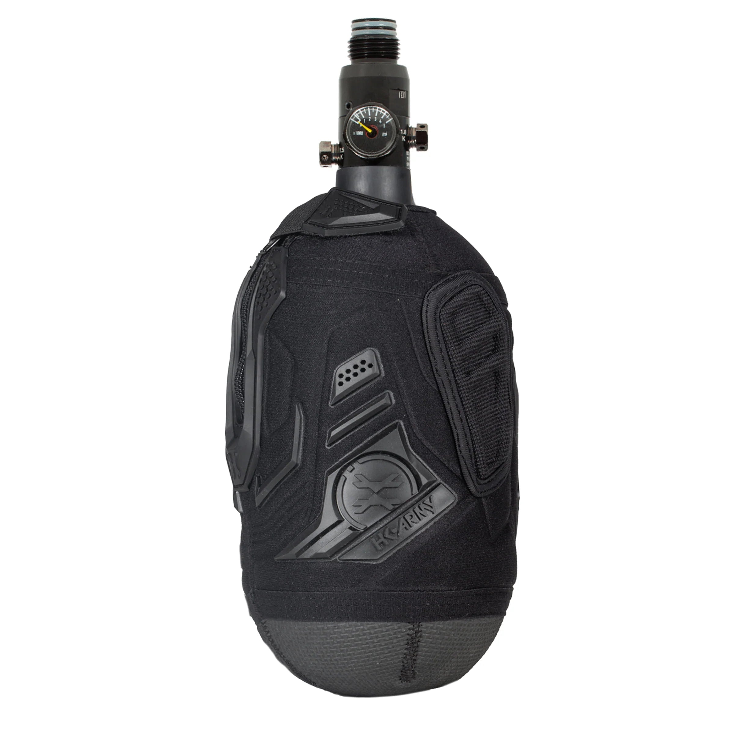 Paintball air tank cover / sleeve | hardline armored - Color: black - blackout - Image 4