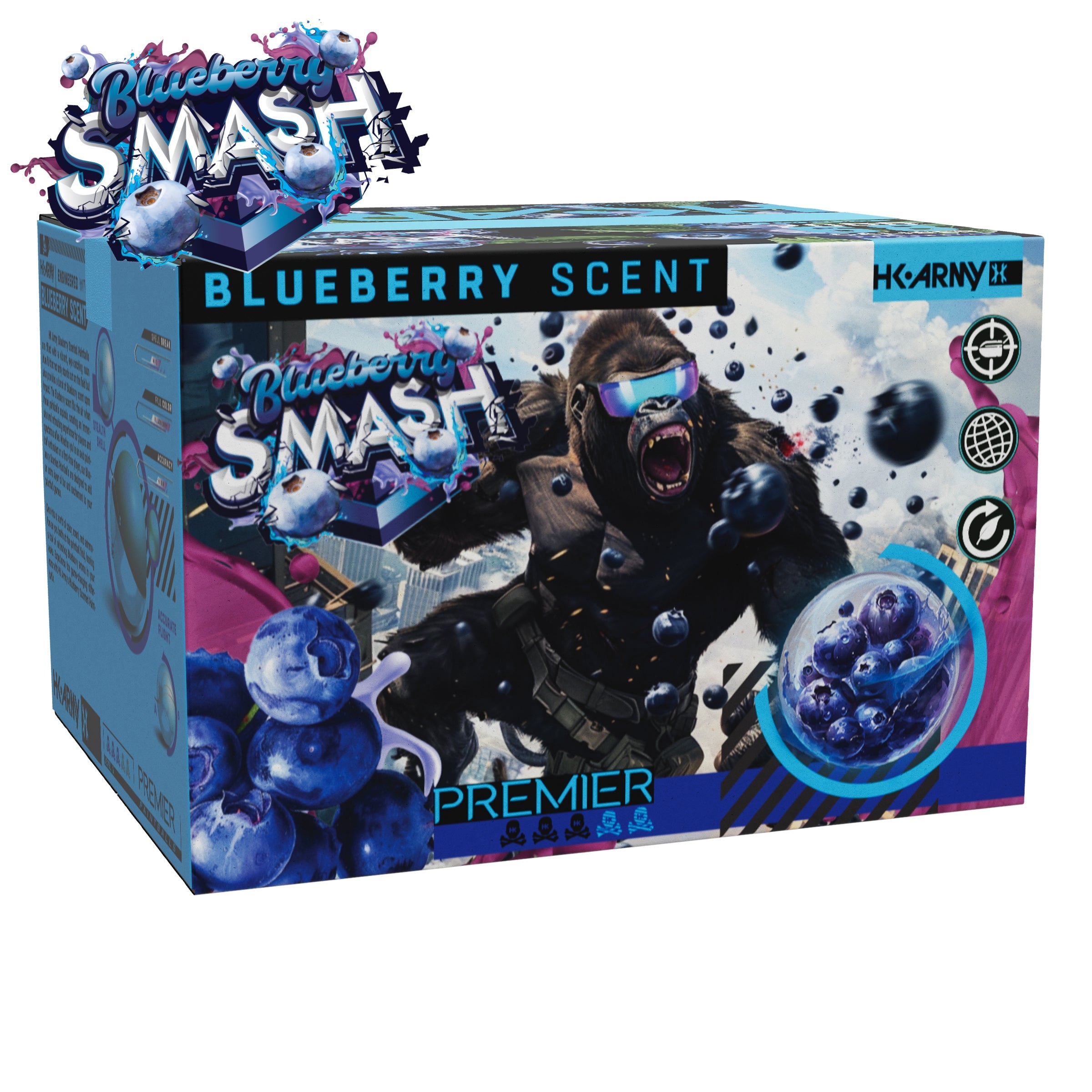 HK Army Blueberry Smash Scented Paintballs - Premier Blue Fill - Image 4
