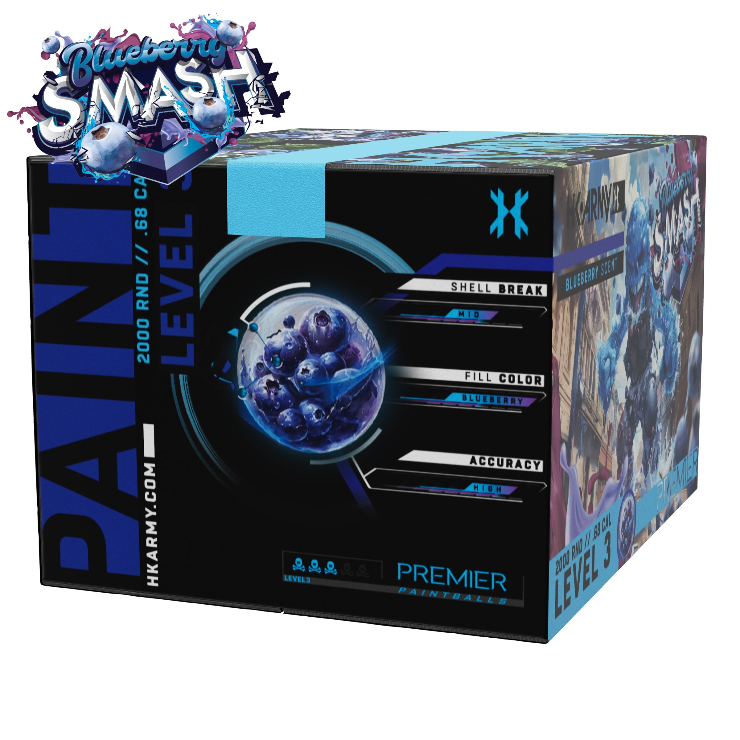 HK Army Blueberry Smash Scented Paintballs - Premier Blue Fill - Image 5