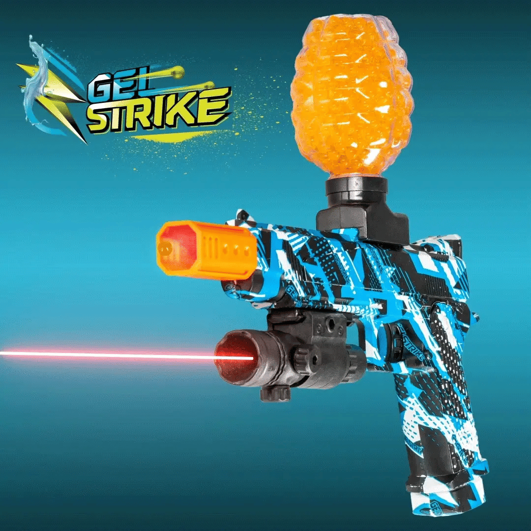 Gellyball Pistol with Laser | Rapid Gel Blaster Gelstrike | Color: Blue - Image 3