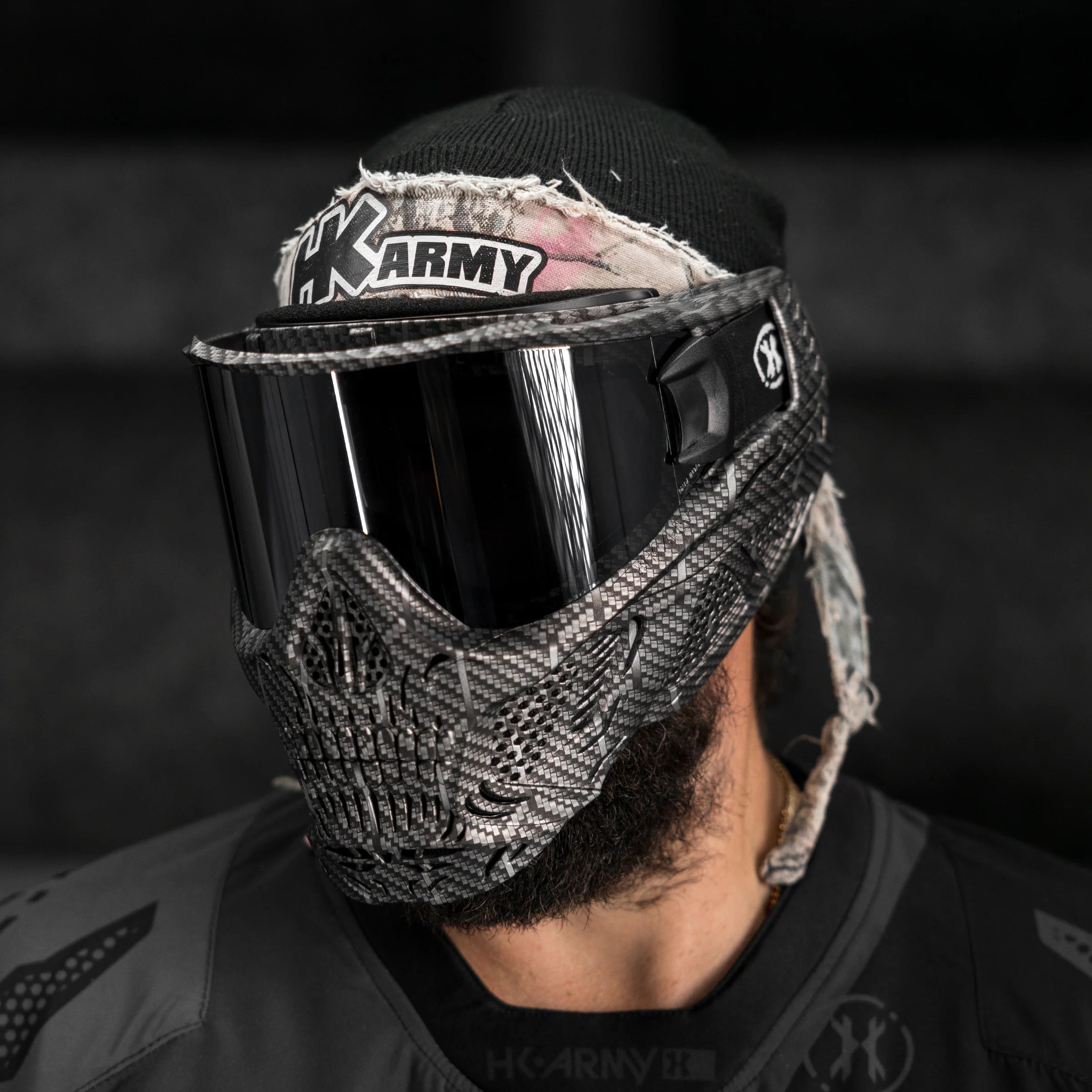 HSTL Skull Goggle "Machine Silver" W/ Chrome Lens | Paintball Goggle | Mask | Hk Army - Image 4