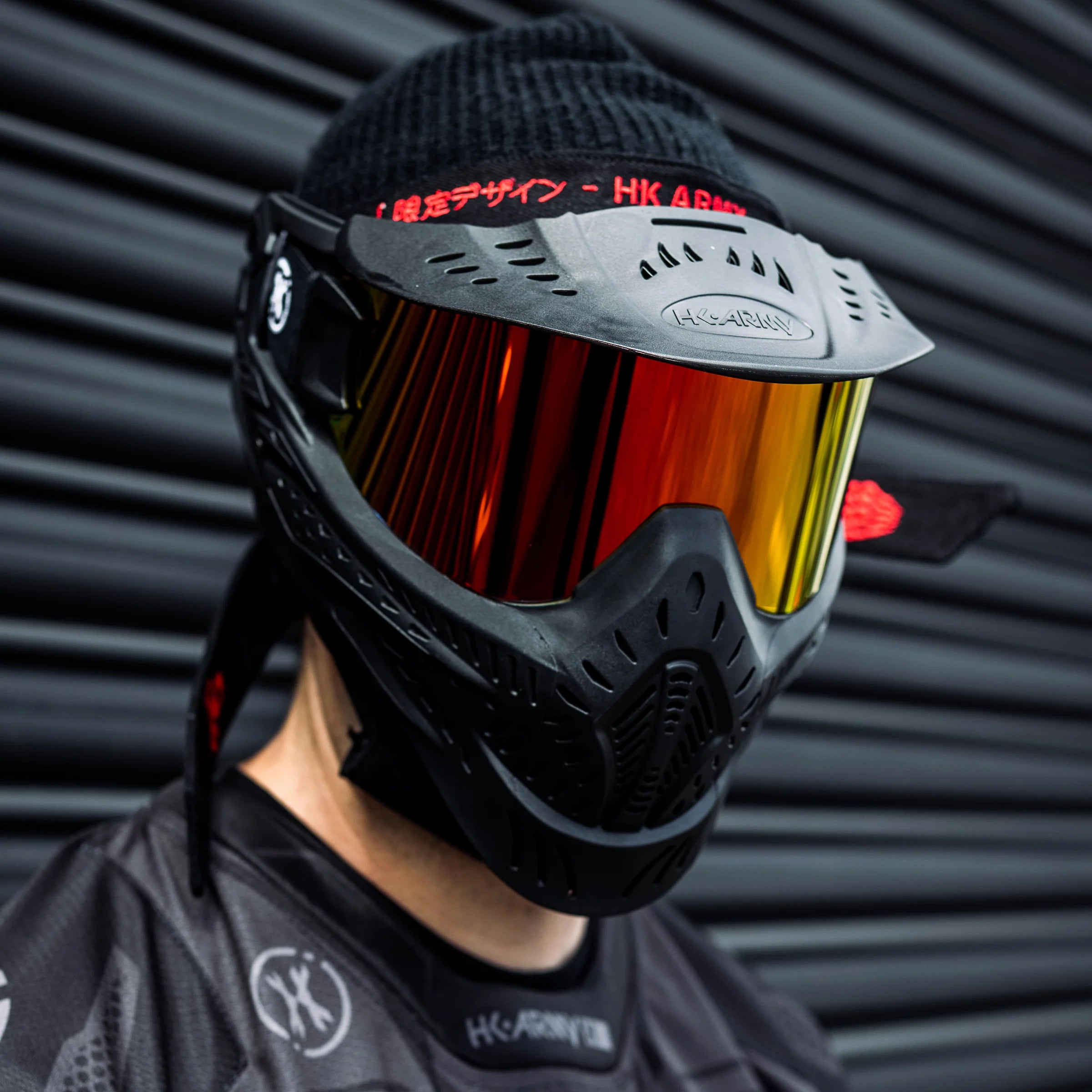 HSTL Goggle | Color: Black W/ Fire Thermal Lens | Paintball & Airsoft Goggle - Image 2