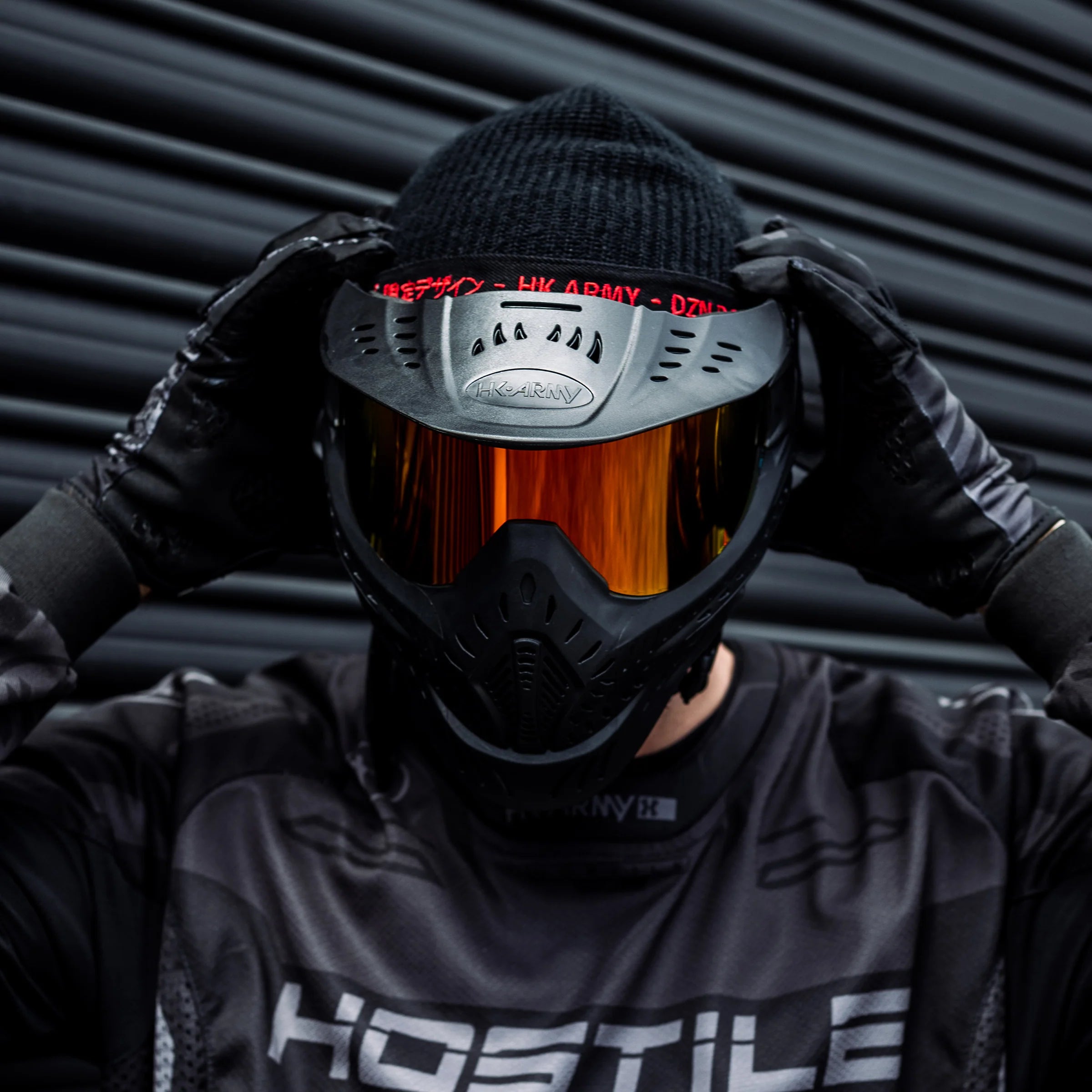 HSTL Goggle | Color: Black W/ Fire Thermal Lens | Paintball & Airsoft Goggle - Image 8