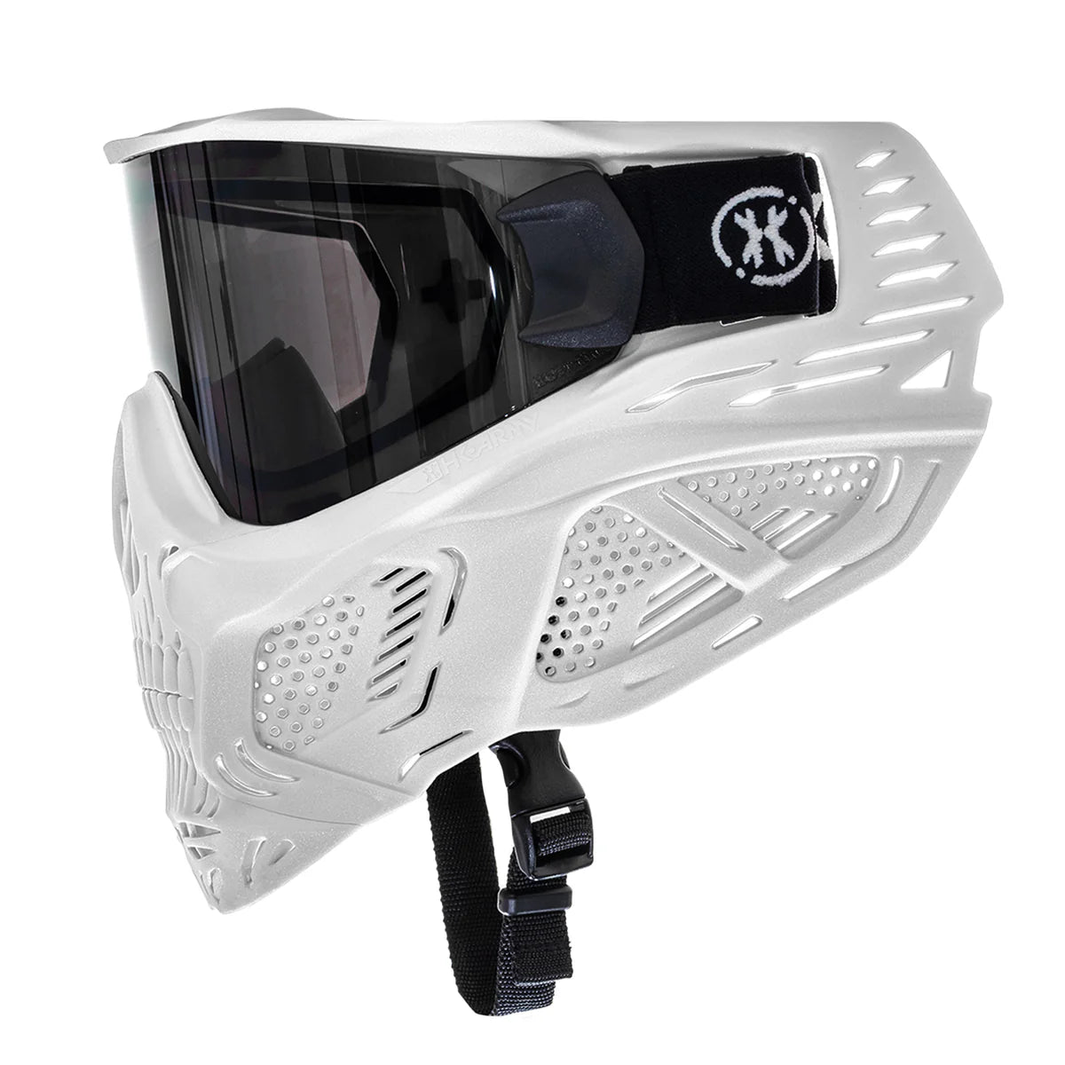 HSTL Skull Goggle "Ghost" - White w/ Smoke Lens - Image 2