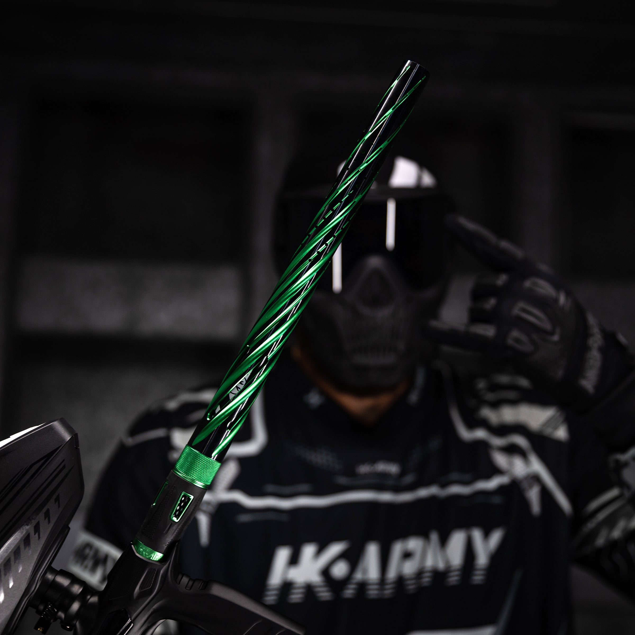 LAZR Elite Orbit Barrel Kit - 15' Dust Green/Black Inserts - Cocker Threads - Image 2