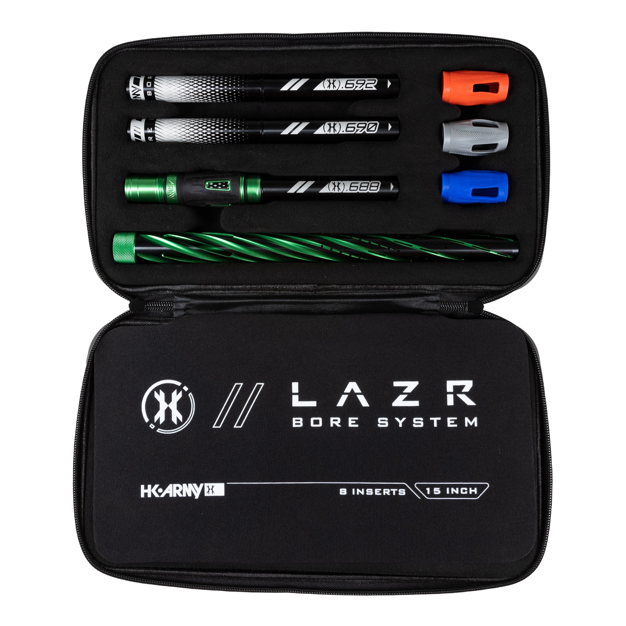 LAZR Elite Orbit Barrel Kit - 15' Dust Green/Black Inserts - Cocker Threads - Image 3