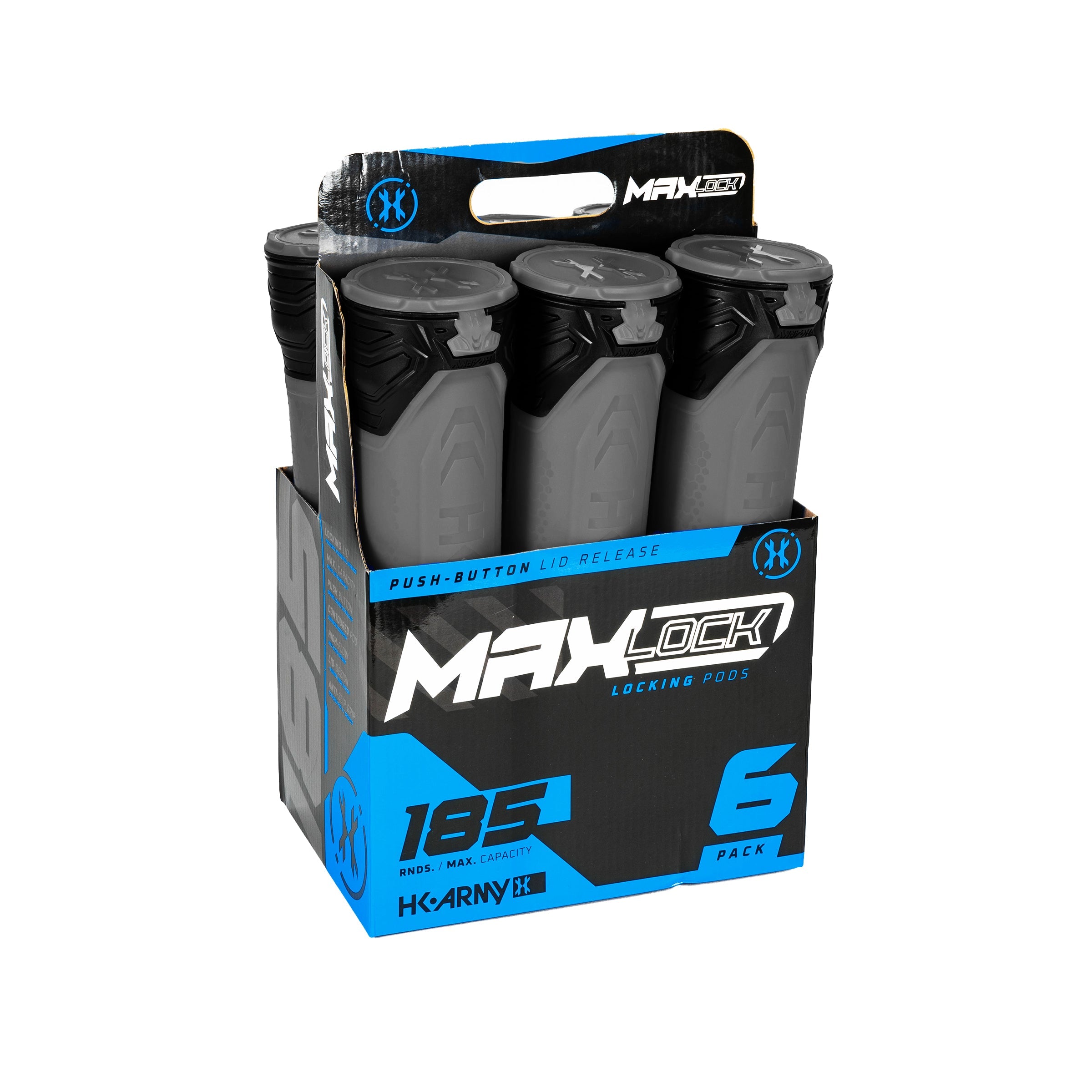MaxLock Pods - Lock Lid 185 Rounds - Graphite 6-Pack - Image 9