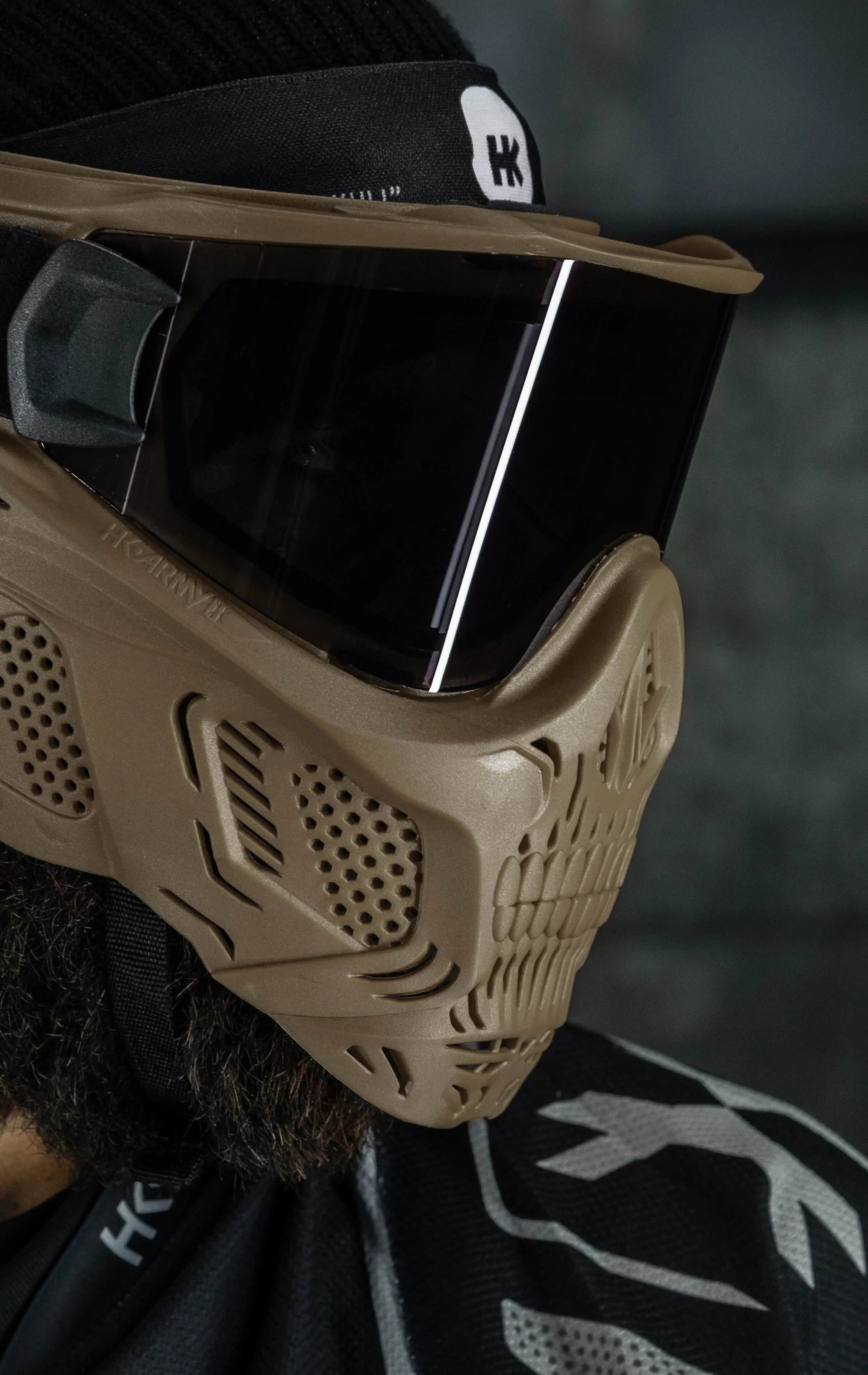 Hstl Skull Goggle "Grave Digger" - Tan W/ Smoke Lens | Paintball Goggle | Mask | Hk Army - Image 7