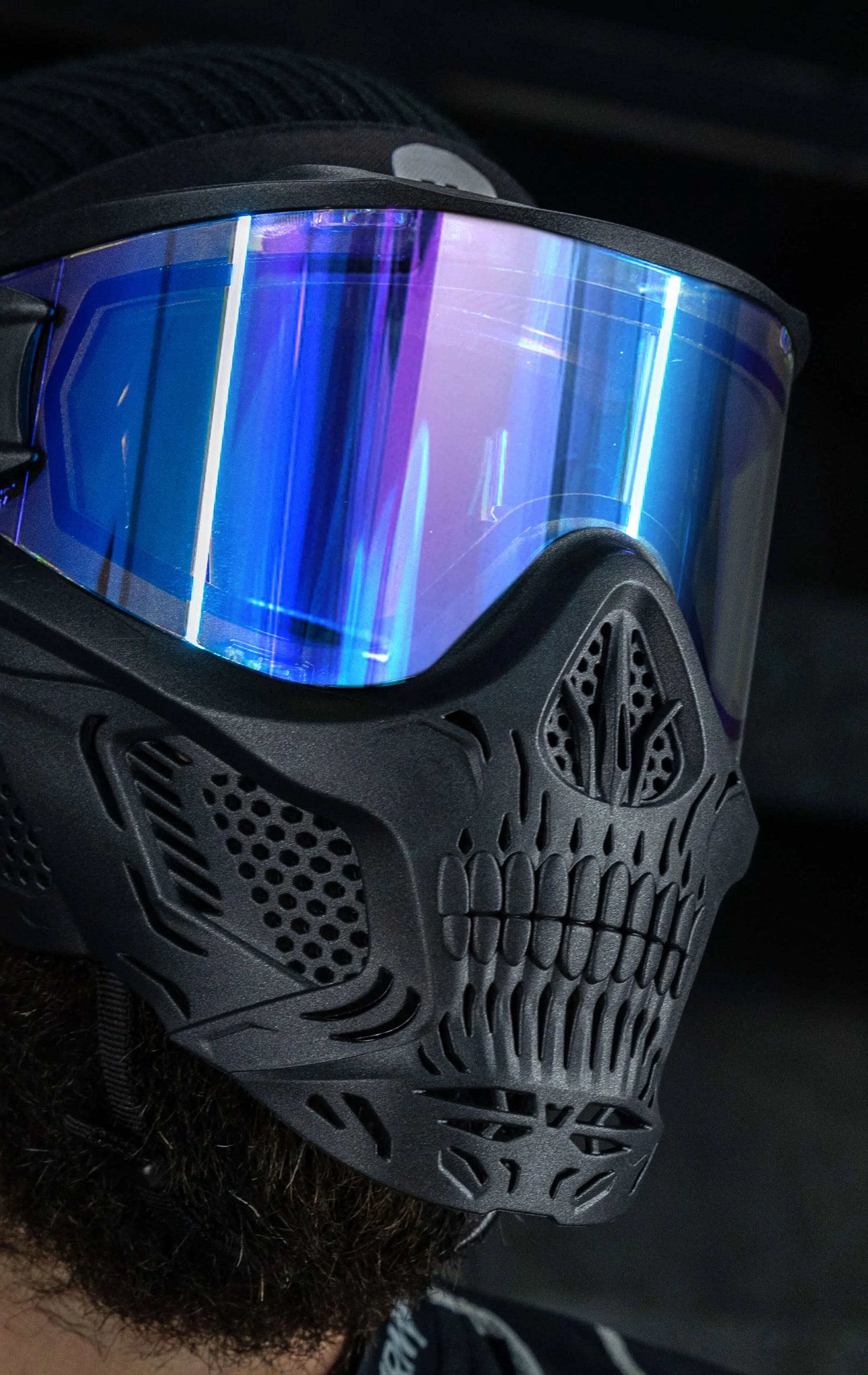 Hstl Skull Goggle "Reaper" - Black W/ Ice Lens | Paintball Goggle | Mask | Hk Army - Image 6
