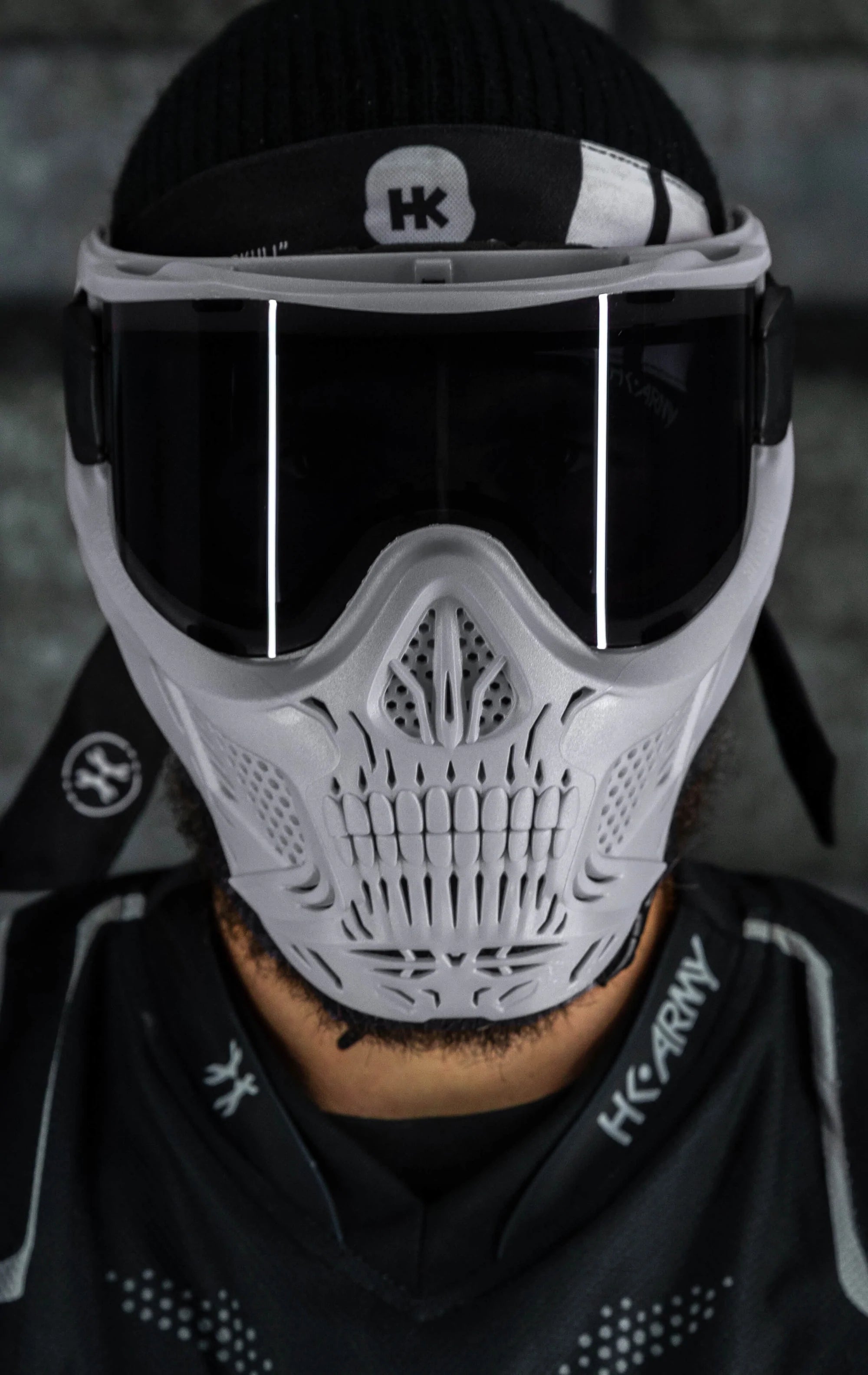 Hstl Skull Goggle "Tombstone" - Grey W/ Smoke Lens | Paintball Goggle | Mask | Hk Army - Image 4