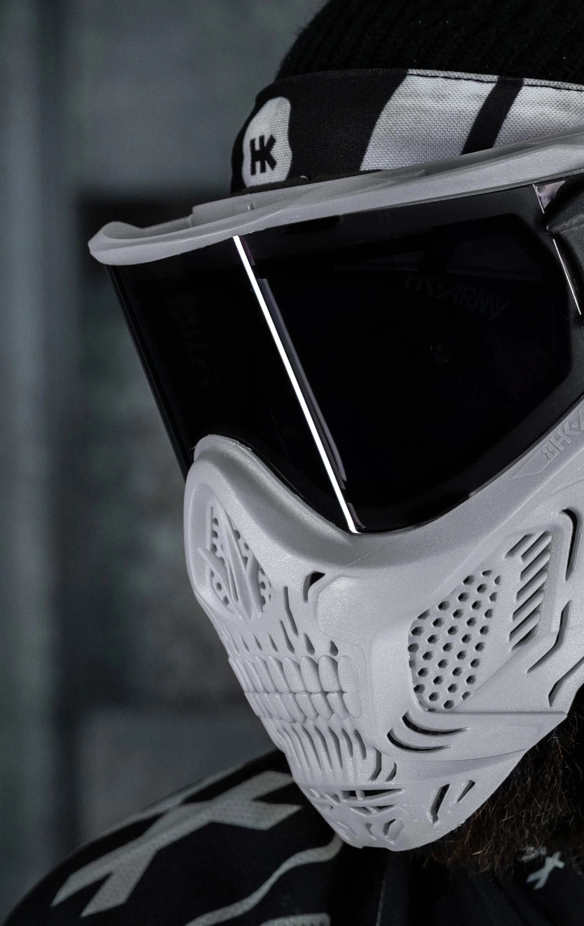 Hstl Skull Goggle "Tombstone" - Grey W/ Smoke Lens | Paintball Goggle | Mask | Hk Army - Image 6