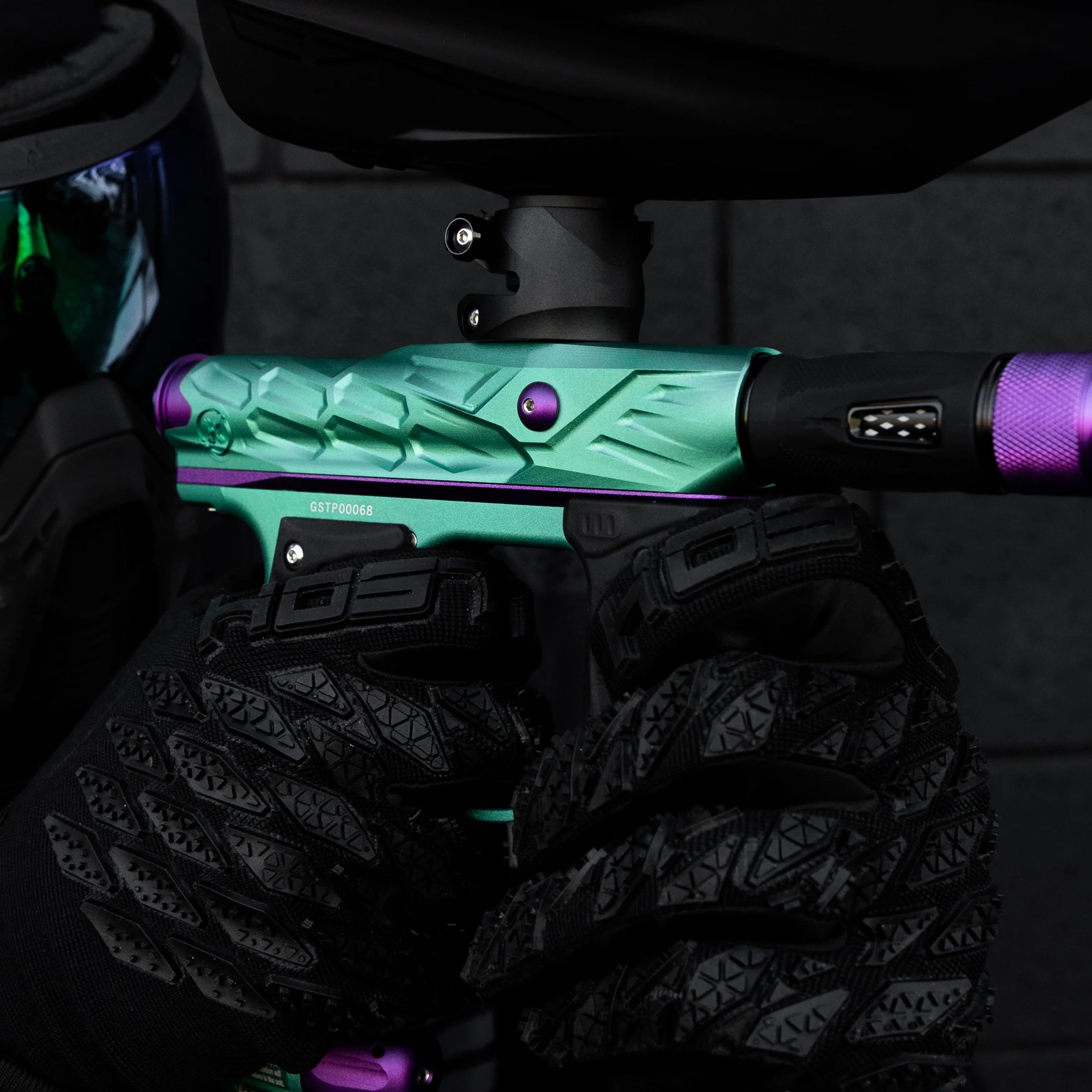 HK Army Hive Mini GS with Lazr-Barrel | Teal/Purple | Paintball Electronic Marker - Image 6