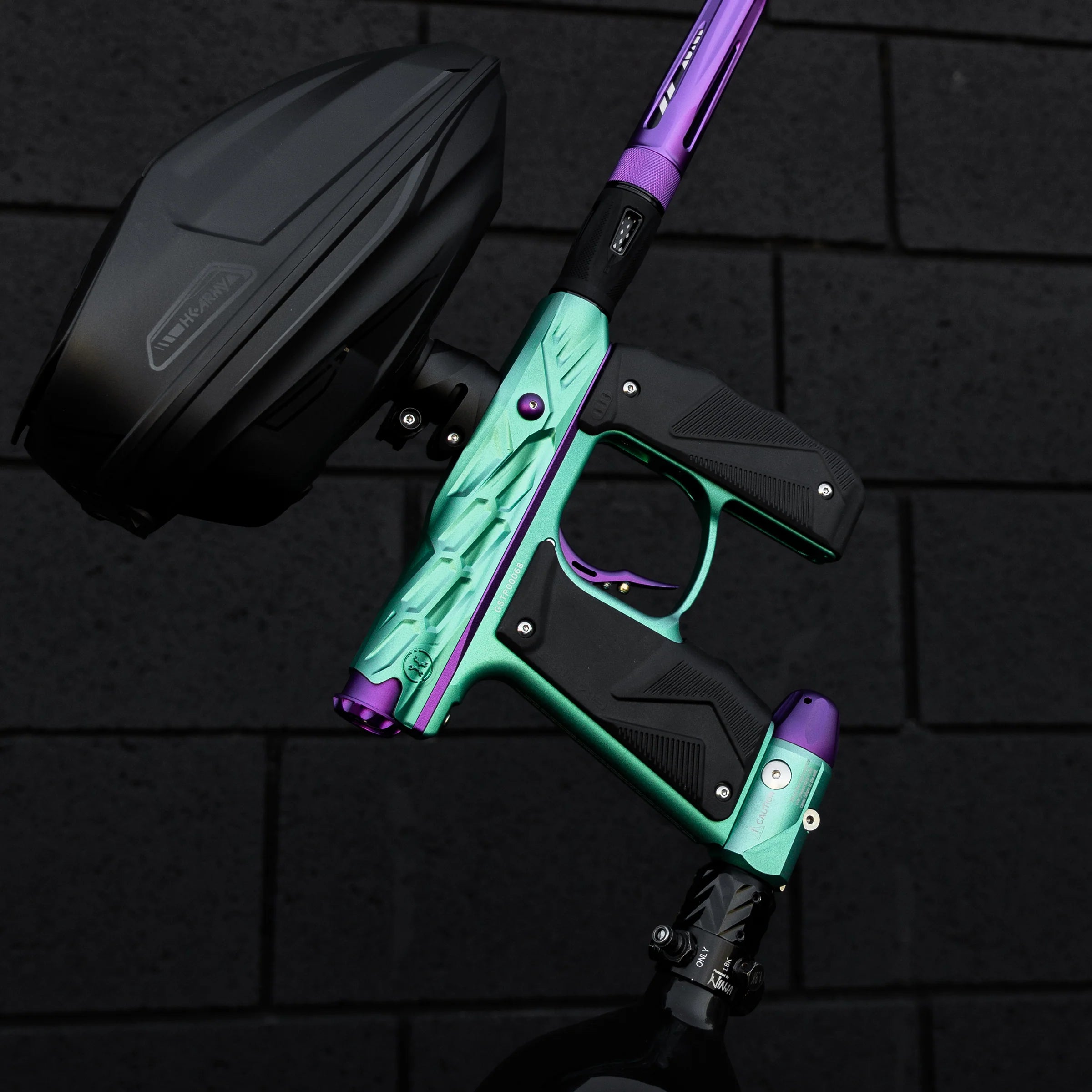 HK Army Hive Mini GS with Lazr-Barrel | Teal/Purple | Paintball Electronic Marker - Image 2