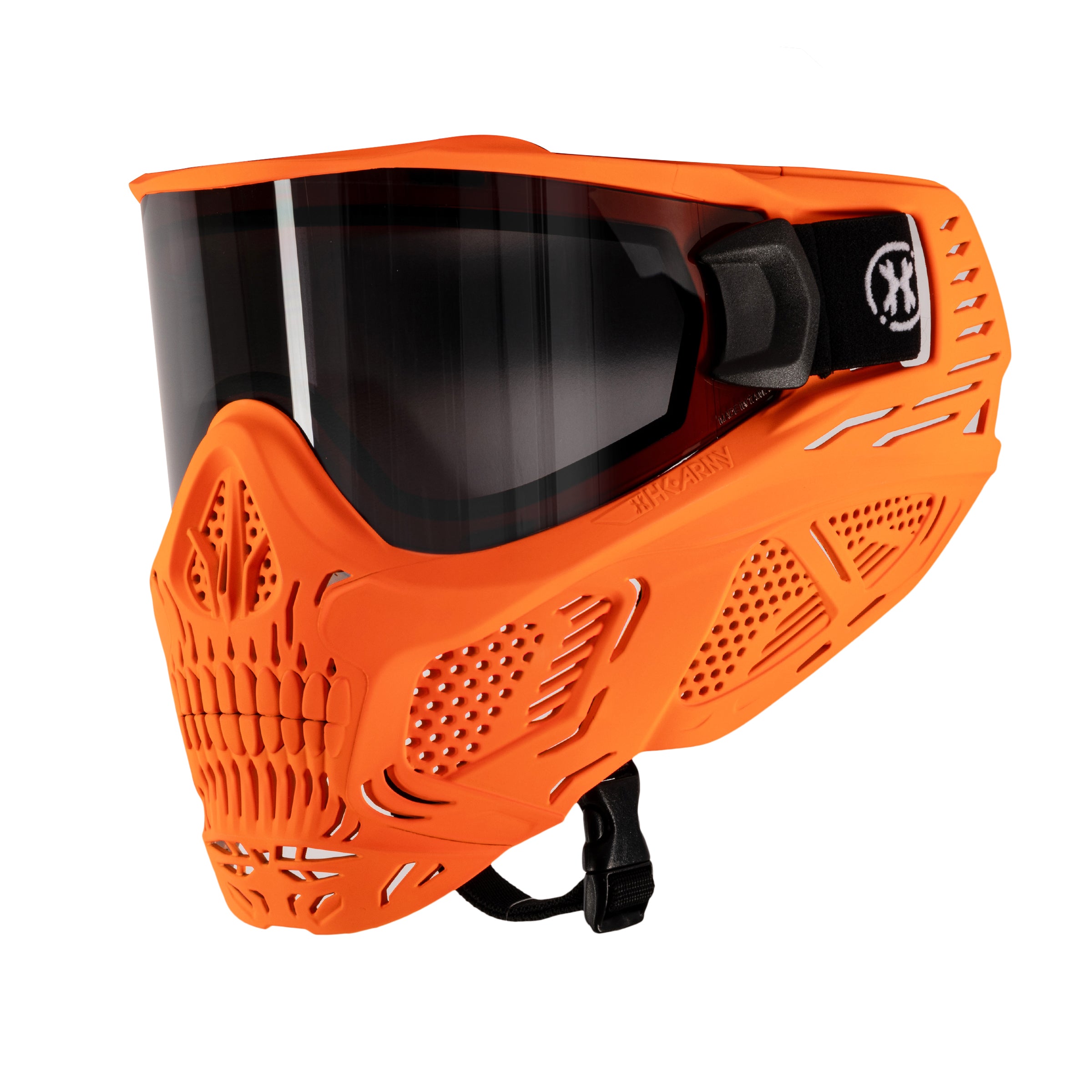 HSTL Skull Goggle "Neon Orange" - W/ Smoke Lens | Paintball Goggle | Mask | Hk Army - Image 3