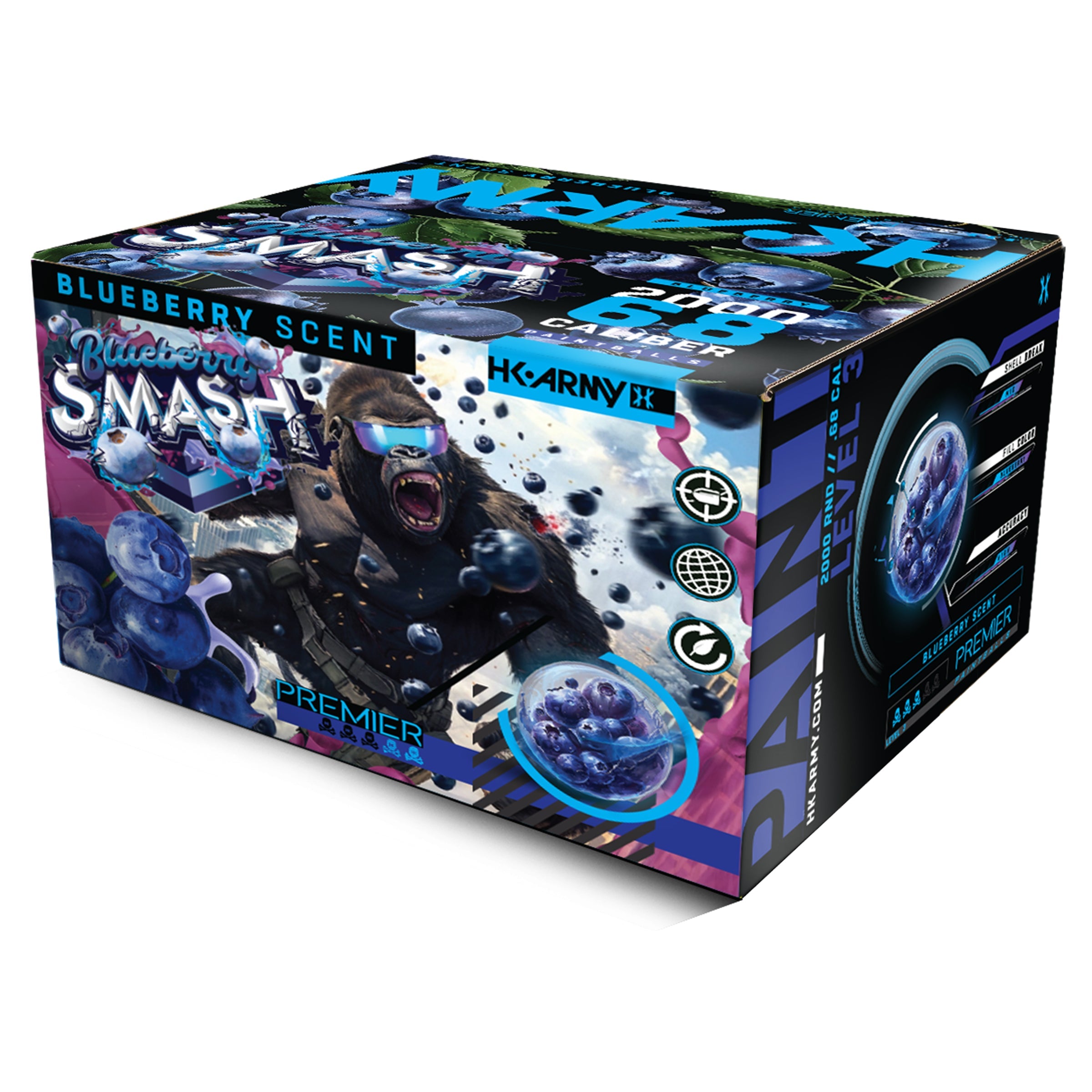 HK Army Blueberry Smash Scented Paintballs - Premier Blue Fill - Image 6