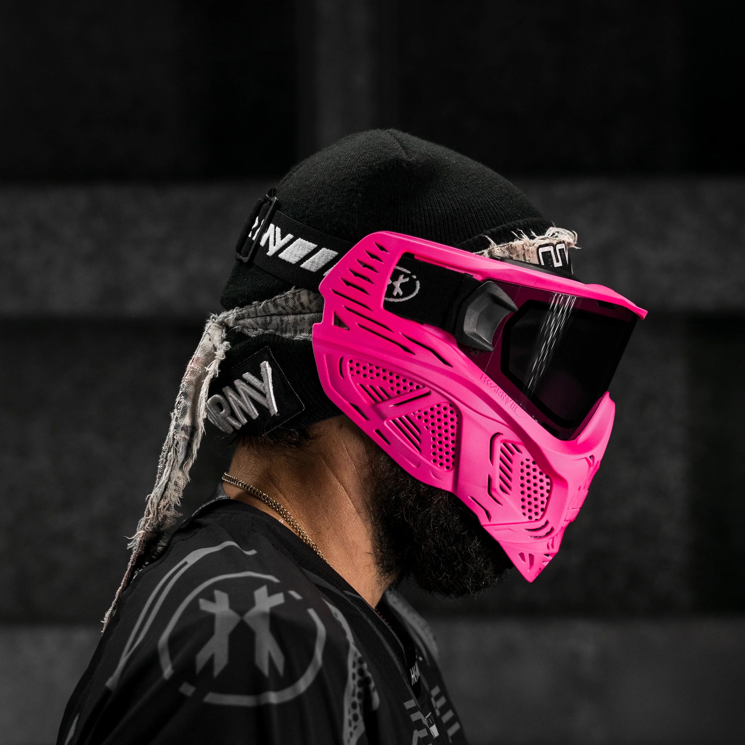 HSTL Skull Goggle "Neon Pink" - W/ Smoke Lens | Paintball Goggle | Mask | Hk Army - Image 6