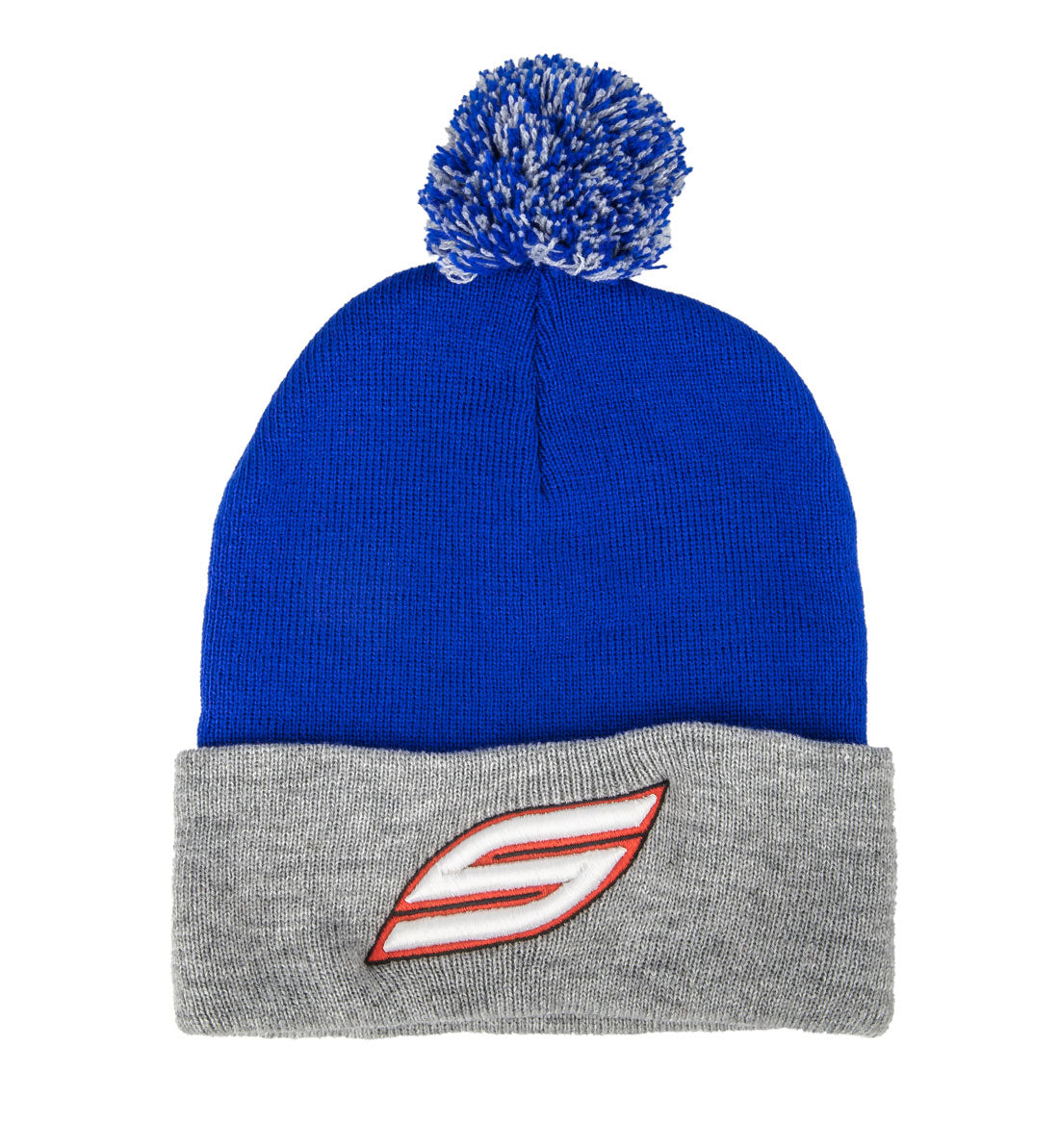 Pom Pom Beanie, Blue Gray | Social Paintball Beanies