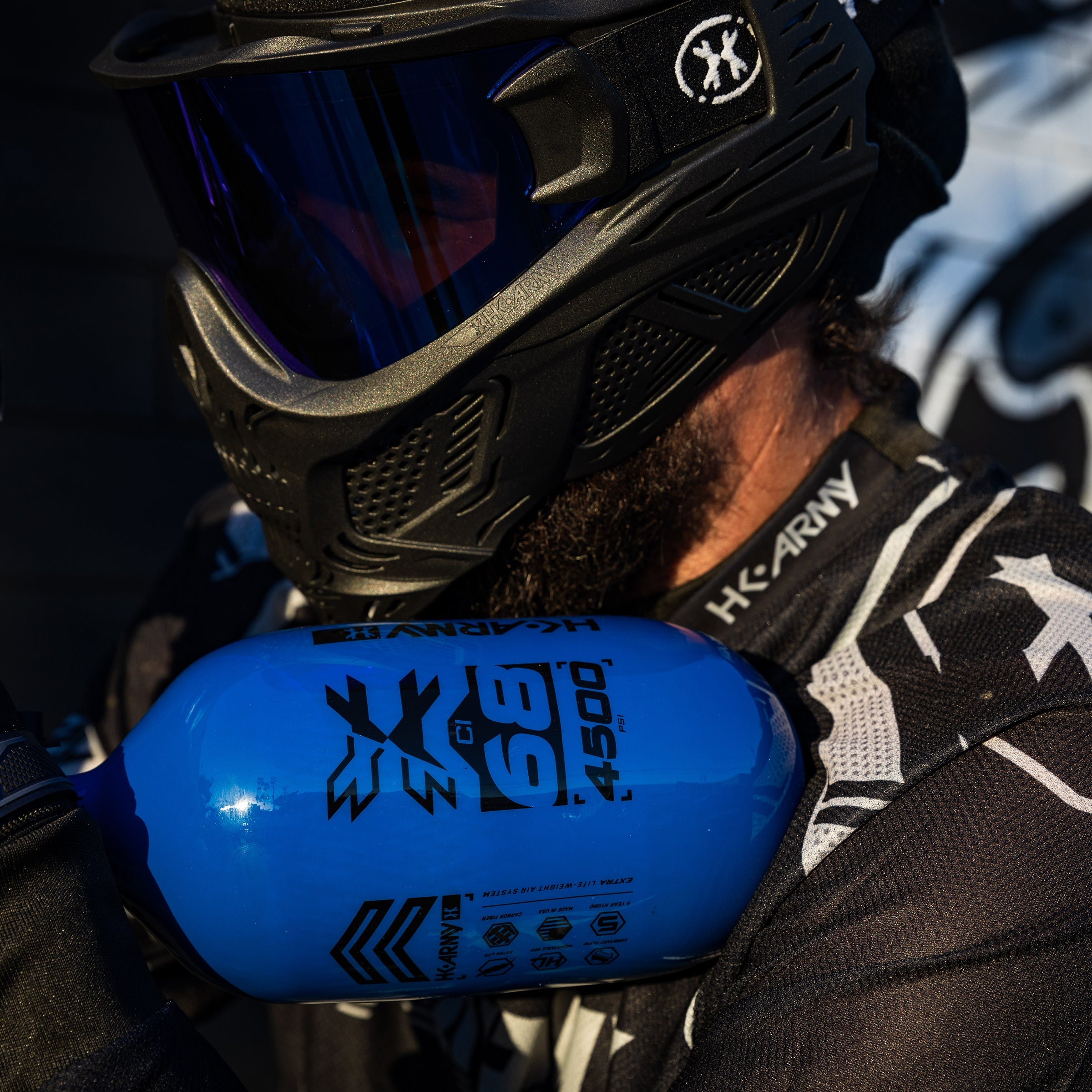 Rush - 68ci / 4500psi 'EXTRA LITE' PRO REG Air System - Blue/Black - Image 2