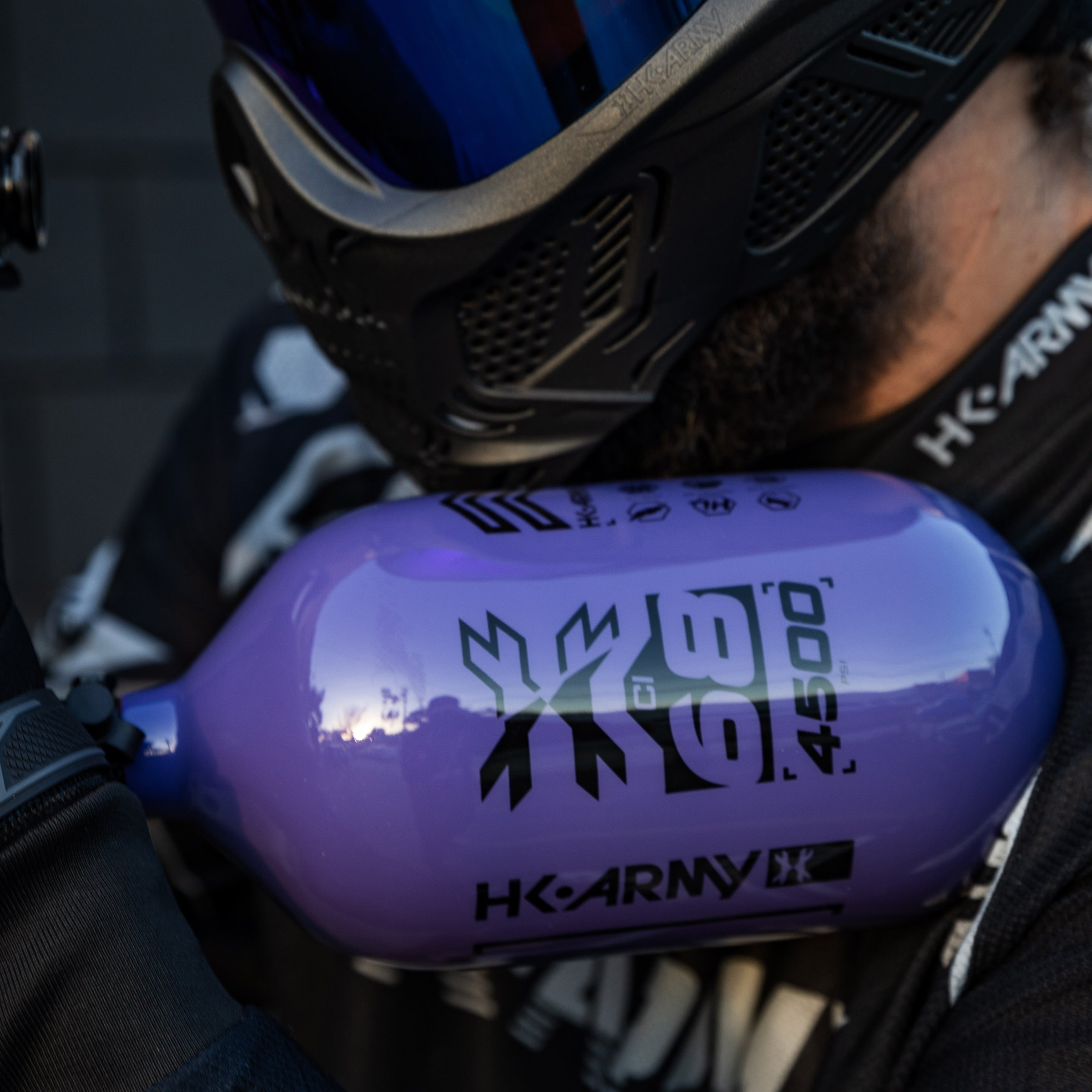 Rush - 68ci / 4500psi 'EXTRA LITE' PRO REG Air System - Purple/Black - Image 2