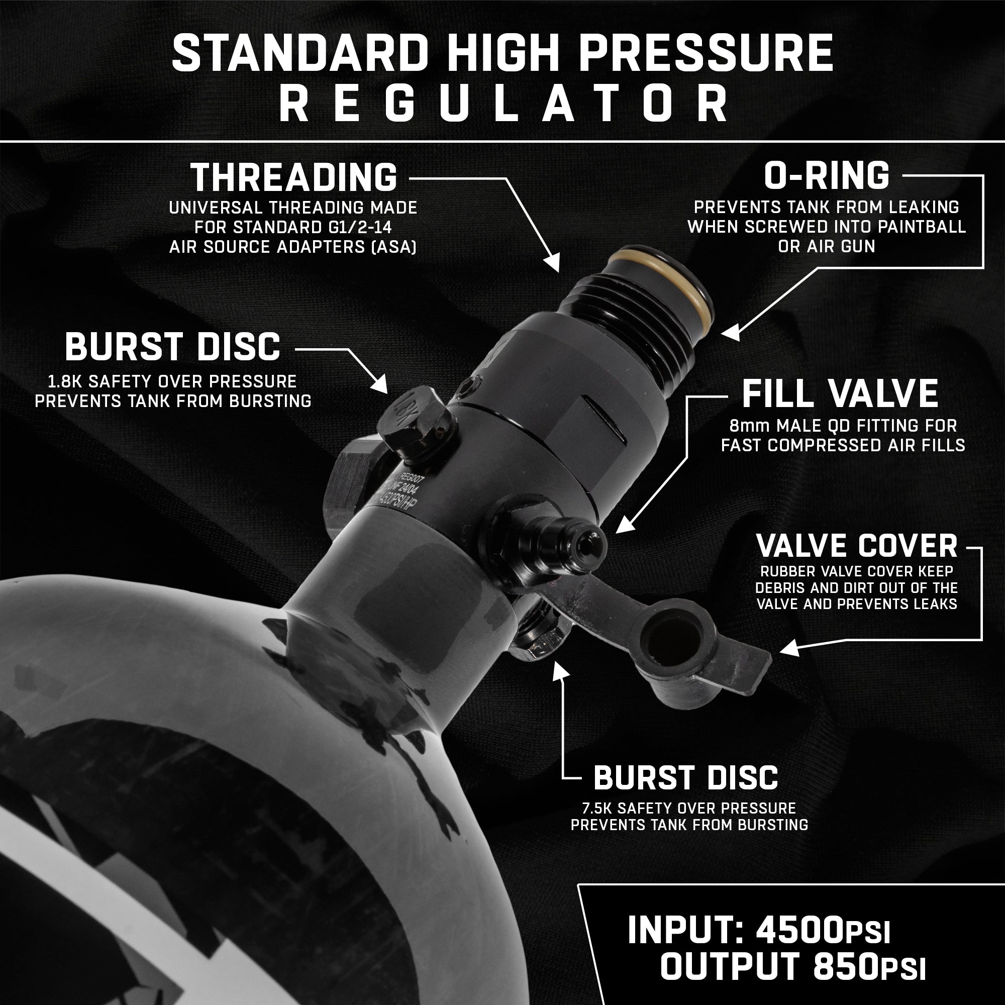AeroLite Carbon Fiber Tank - 48ci / 4500psi - Smoke - Image 6