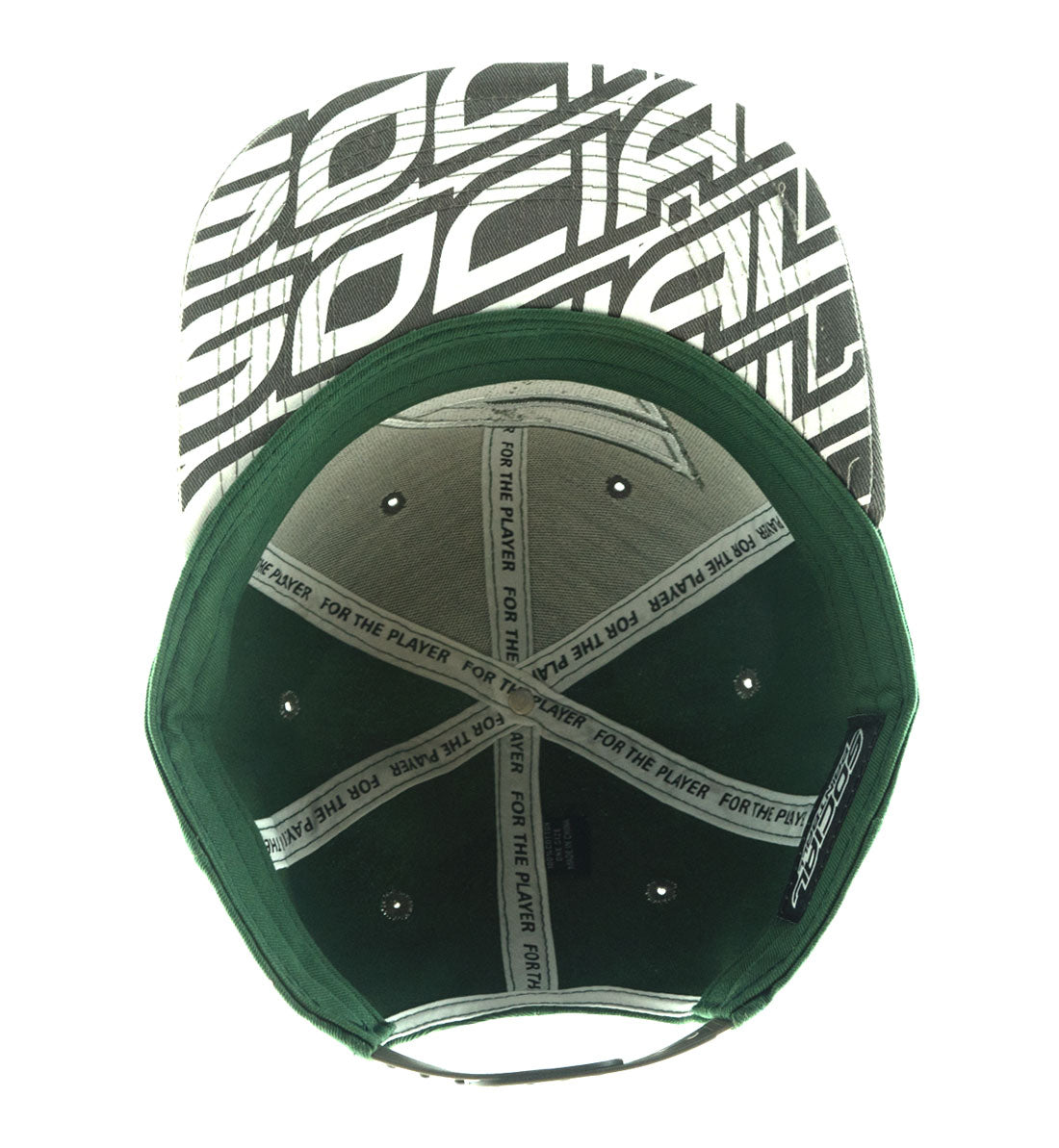 Snapback Hat, Forest Green, Charcoal Gray S | Social Paintball | Headwear Hats - Image 3