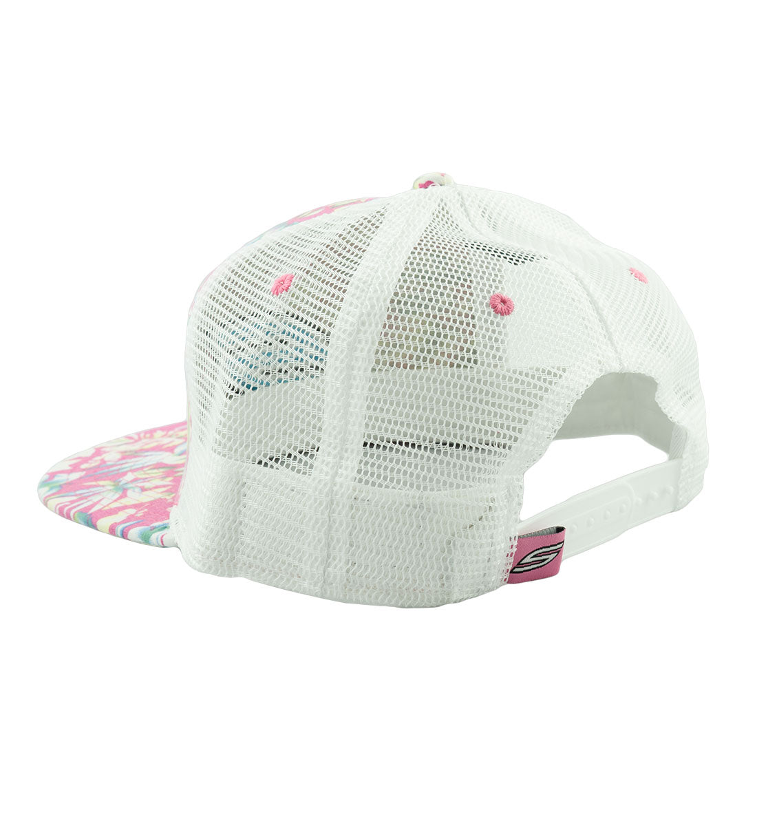 Snapback Hat, Pink Flower Trucker | Social Paintball | Headwear Hats - Image 2
