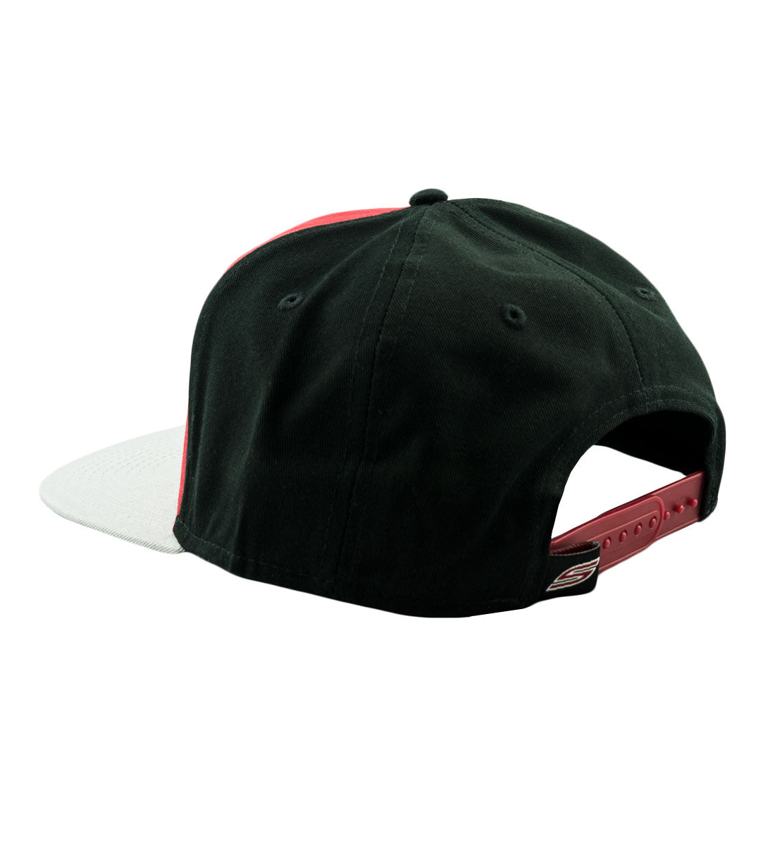 Snapback Hat, Scarlet Red Black, Gray Bill | Social Paintball | Headwear Hats - Image 2