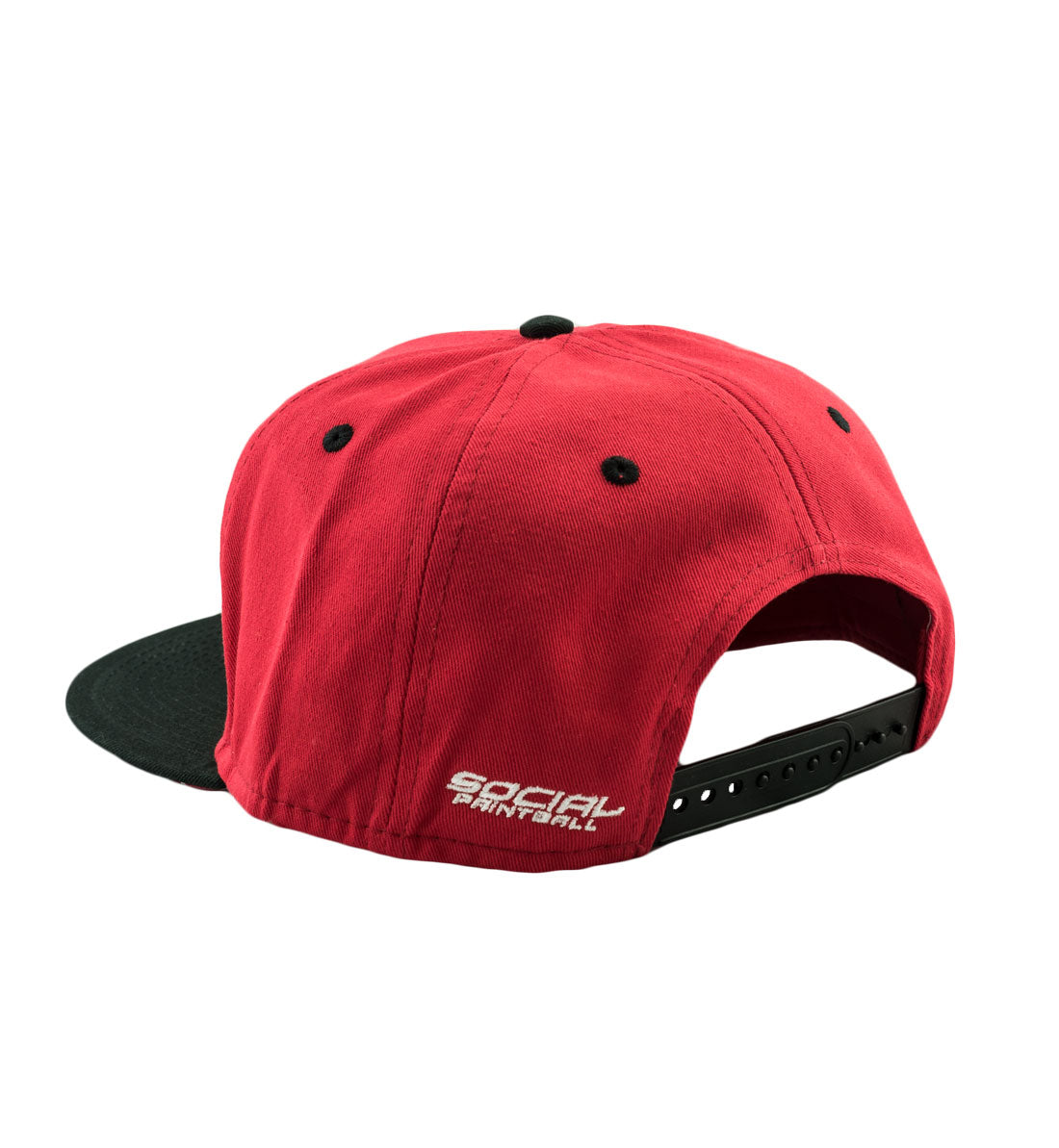 Snapback Hat, Red Black, Black S | Social Paintball | Headwear Hats - Image 2
