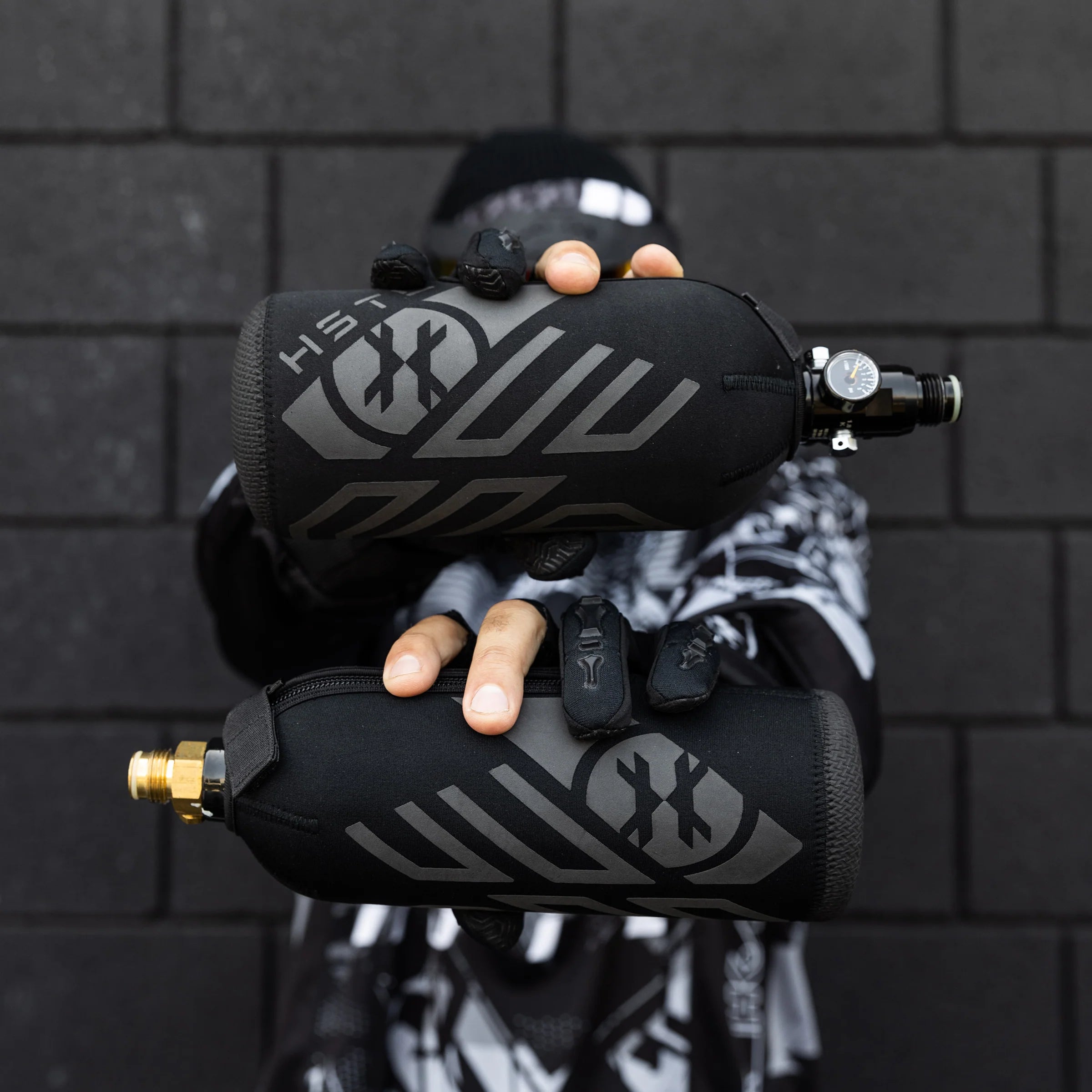 Paintball air tank cover / sleeve | HSTL 48ci/200z | Color: black - Image 2