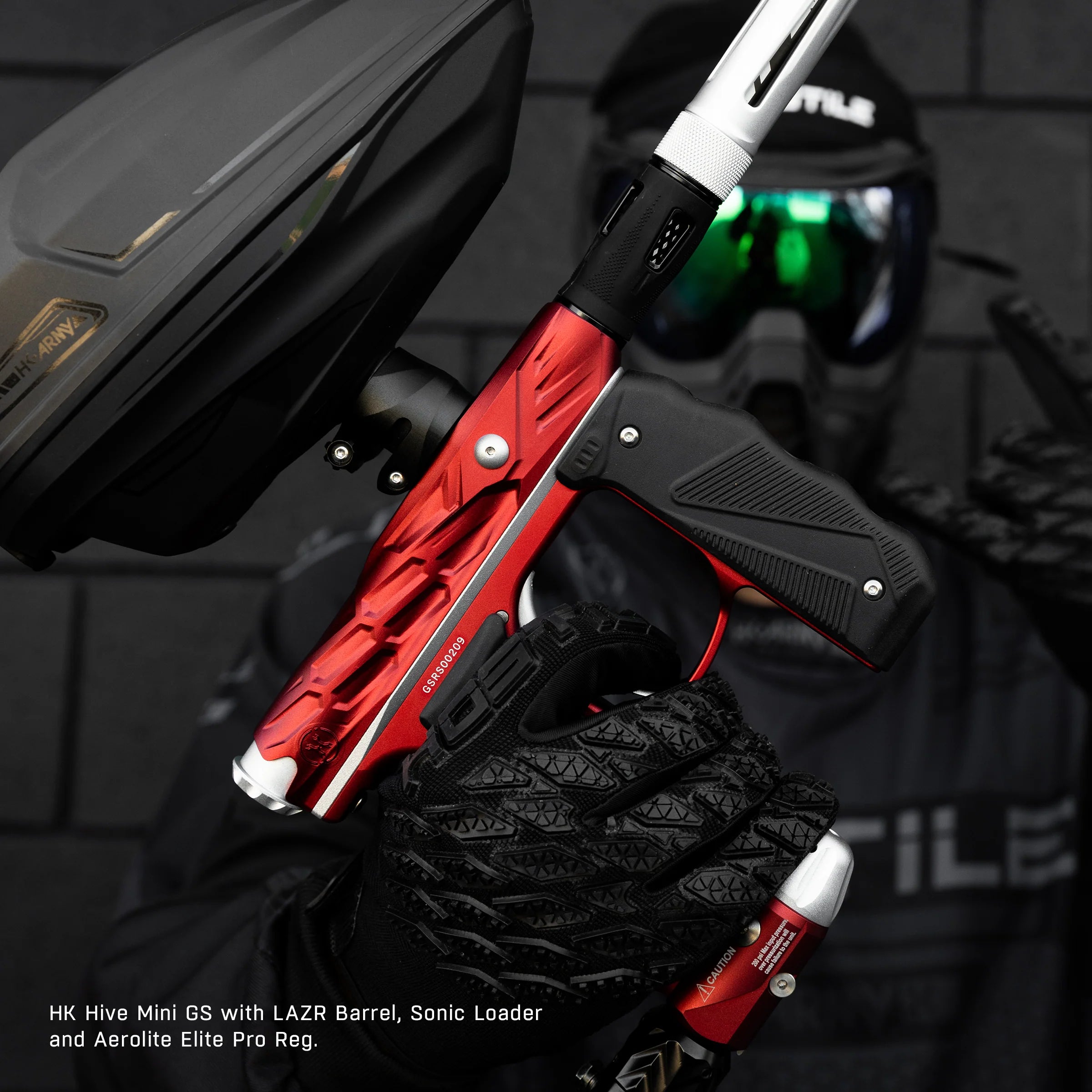 HK Army Hive Mini GS | Red/Silver | Paintball Electronic Marker - Image 2