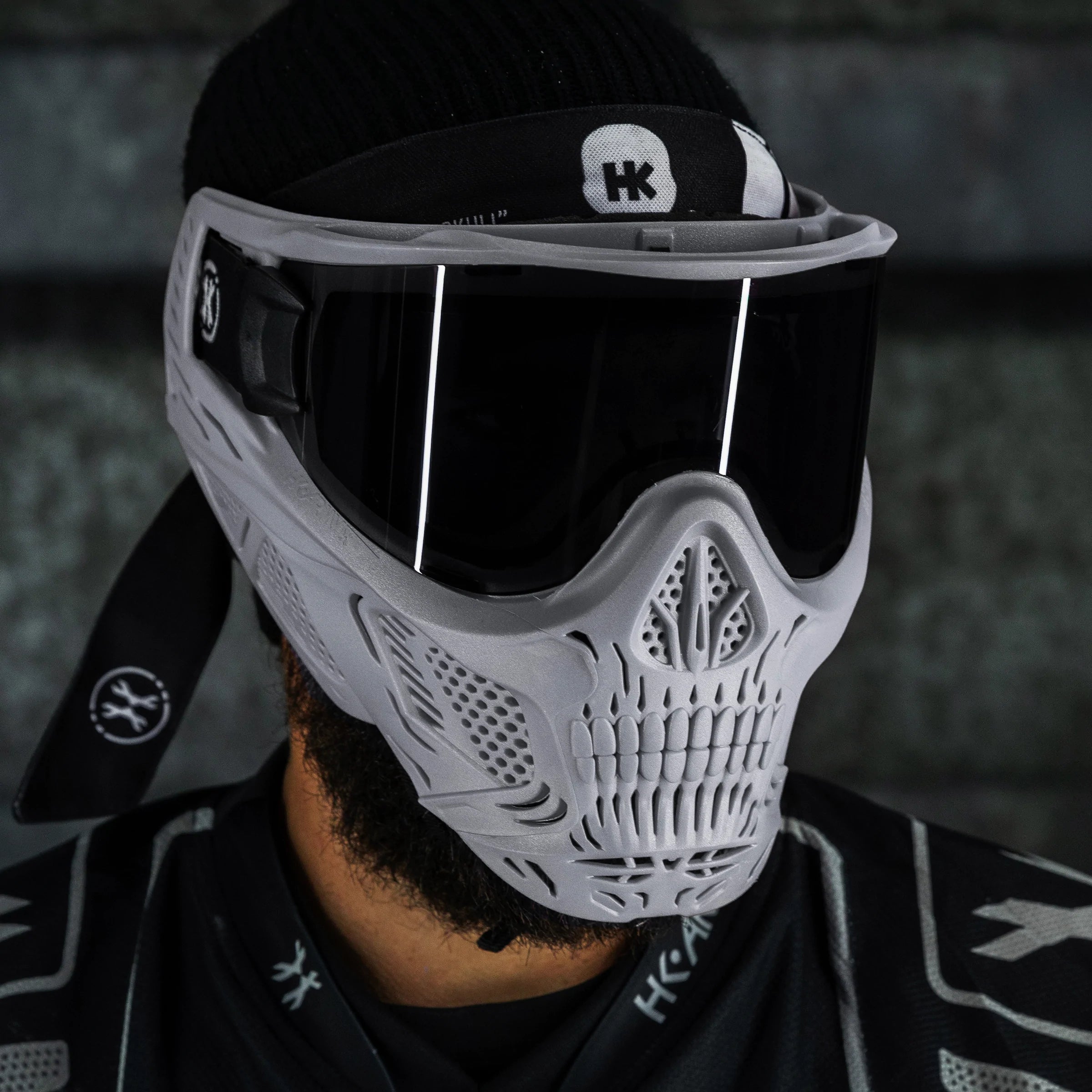 Hstl Skull Goggle "Tombstone" - Grey W/ Smoke Lens | Paintball Goggle | Mask | Hk Army - Image 3