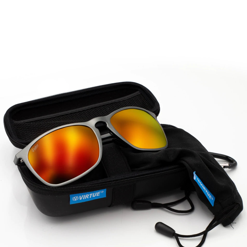 Virtue V-Wave Polarized Sunglasses - Gunmetal Fire - Image 3