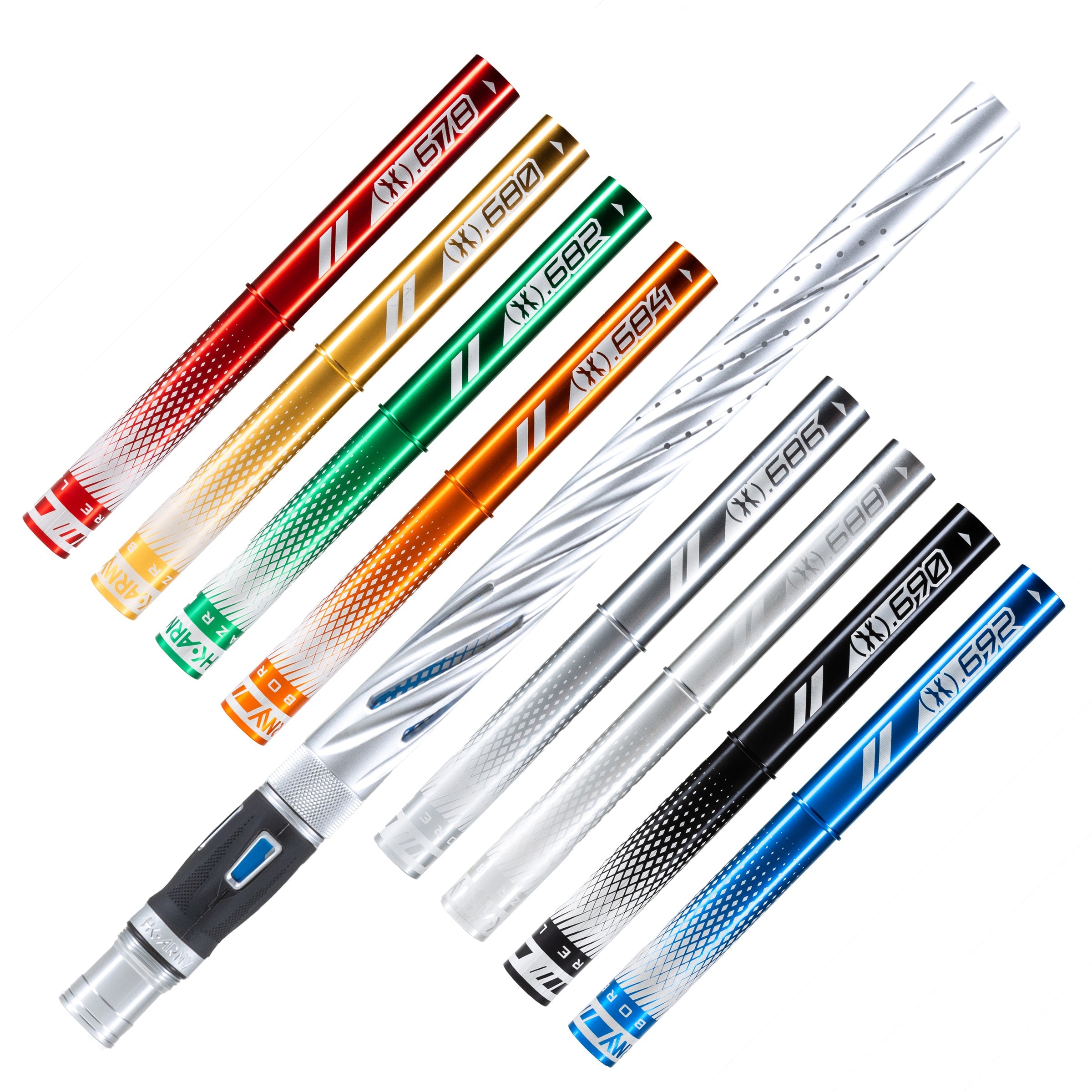 LAZR Elite Orbit Barrel Kit - 15' Dust Silver/Colored Inserts - Cocker Threads